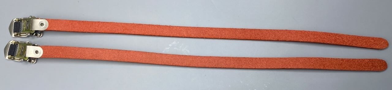 New ALFREDO BINDA Toe Straps One Pair Red