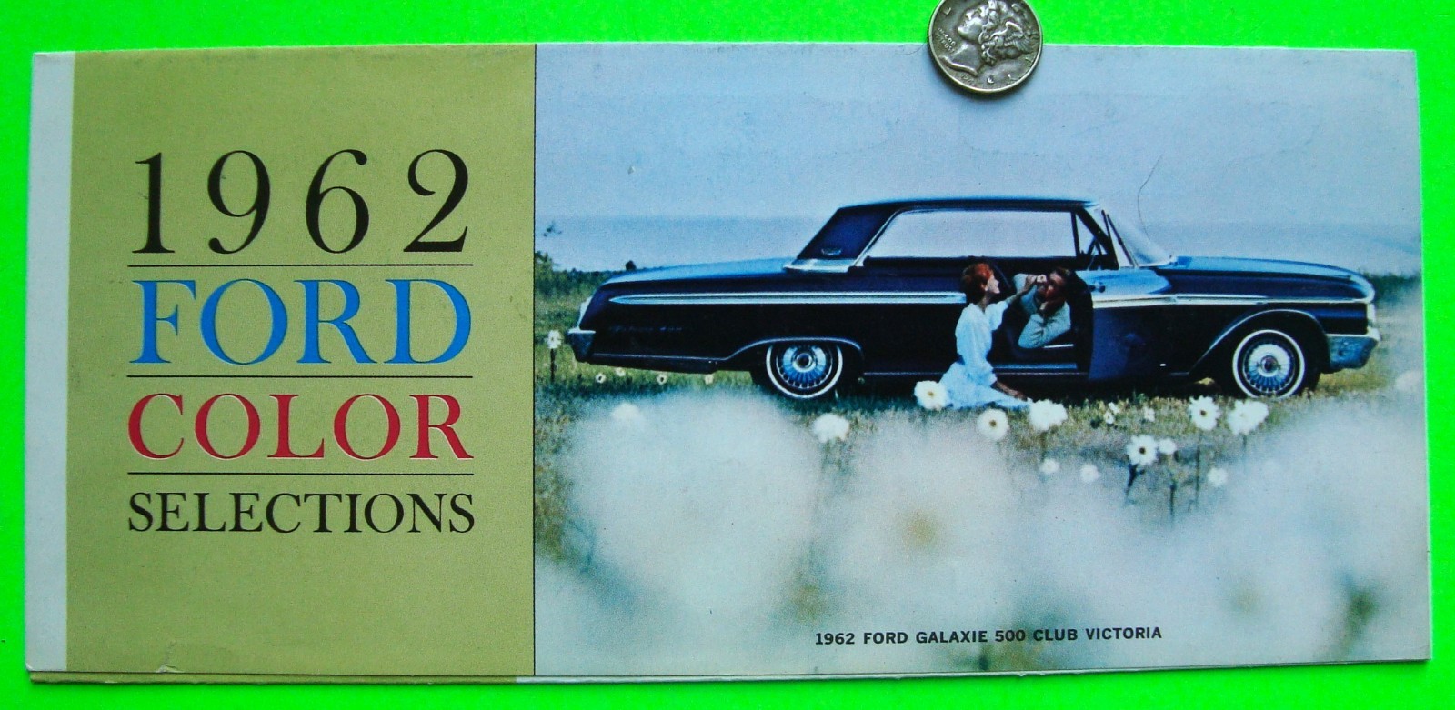 1962 FORD FACTORY COLOR CHIPS BROCHURE Falcon GALAXIE Wagons ORIGINAL Xlnt