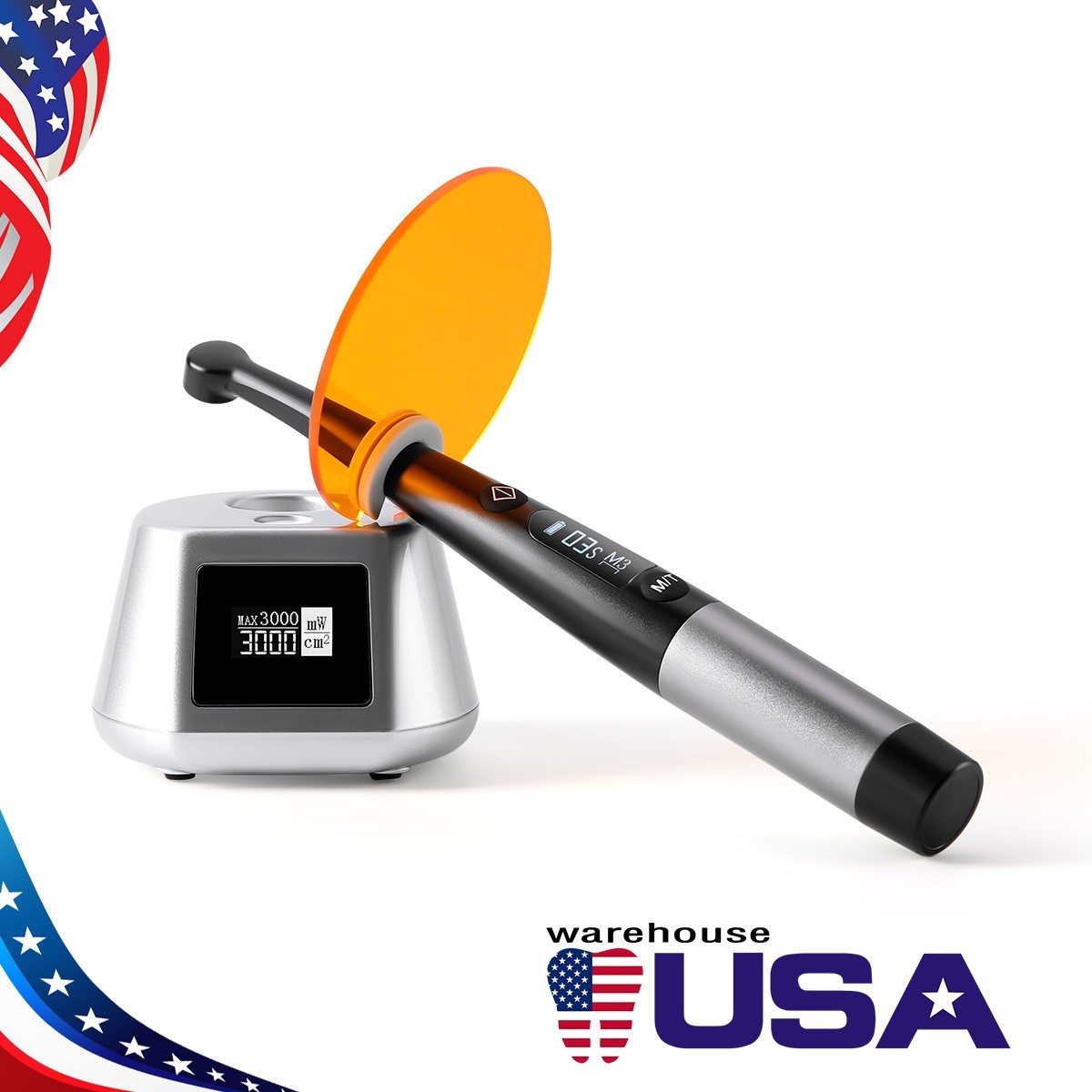 Professional Dental Curing Light 1 Sec Cure High Power 3100mW/cm² 7 Modes LED