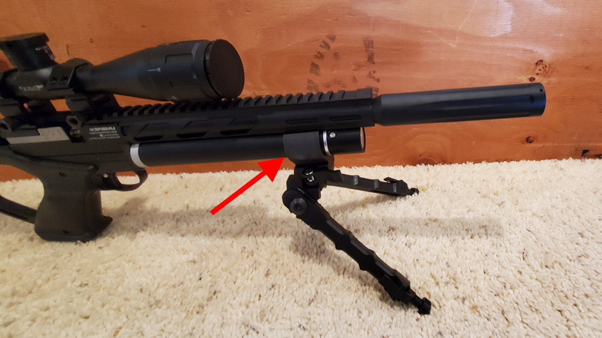 Umarex Notos Picatinny Air Cylinder Mount - Pic Rail Adapter Notos PCP Air Tank