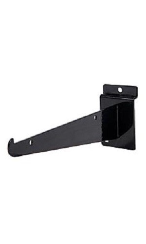 24 Slatwall 8" Knife Shelf Brackets Black Lip Retail Shelving Display Bracket