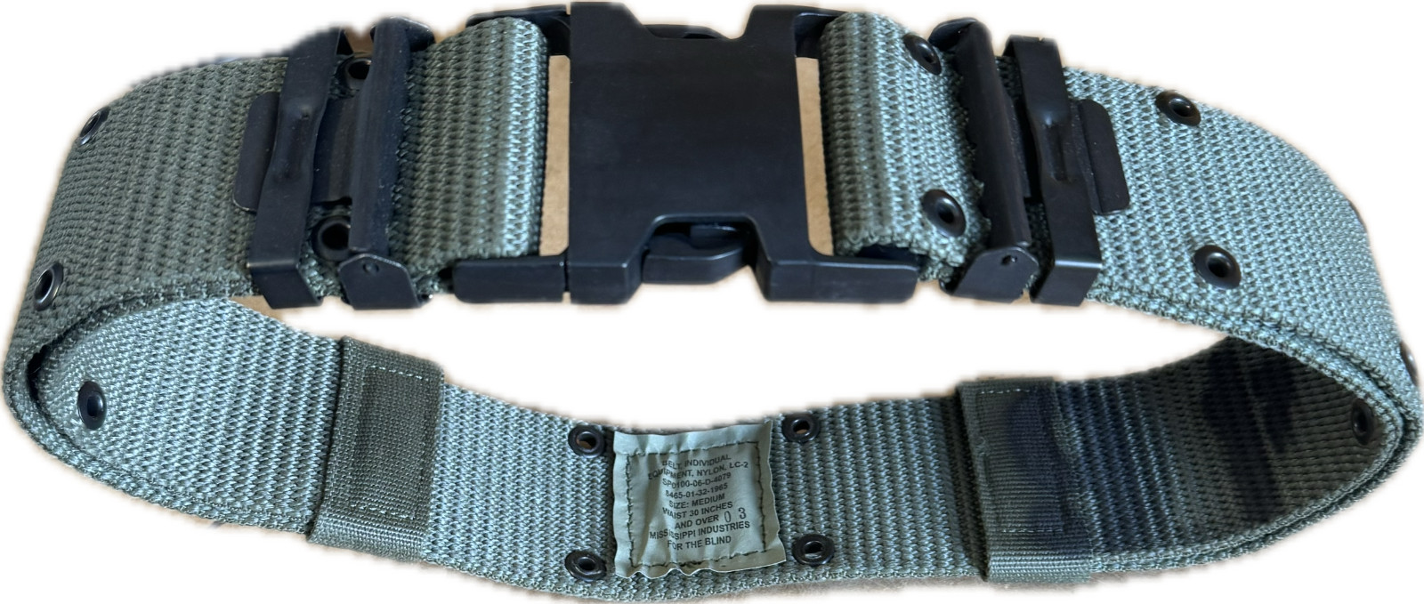 USGI LC2 Alice Belt Individual Equipment Military Web Belt Size Large OD Green
