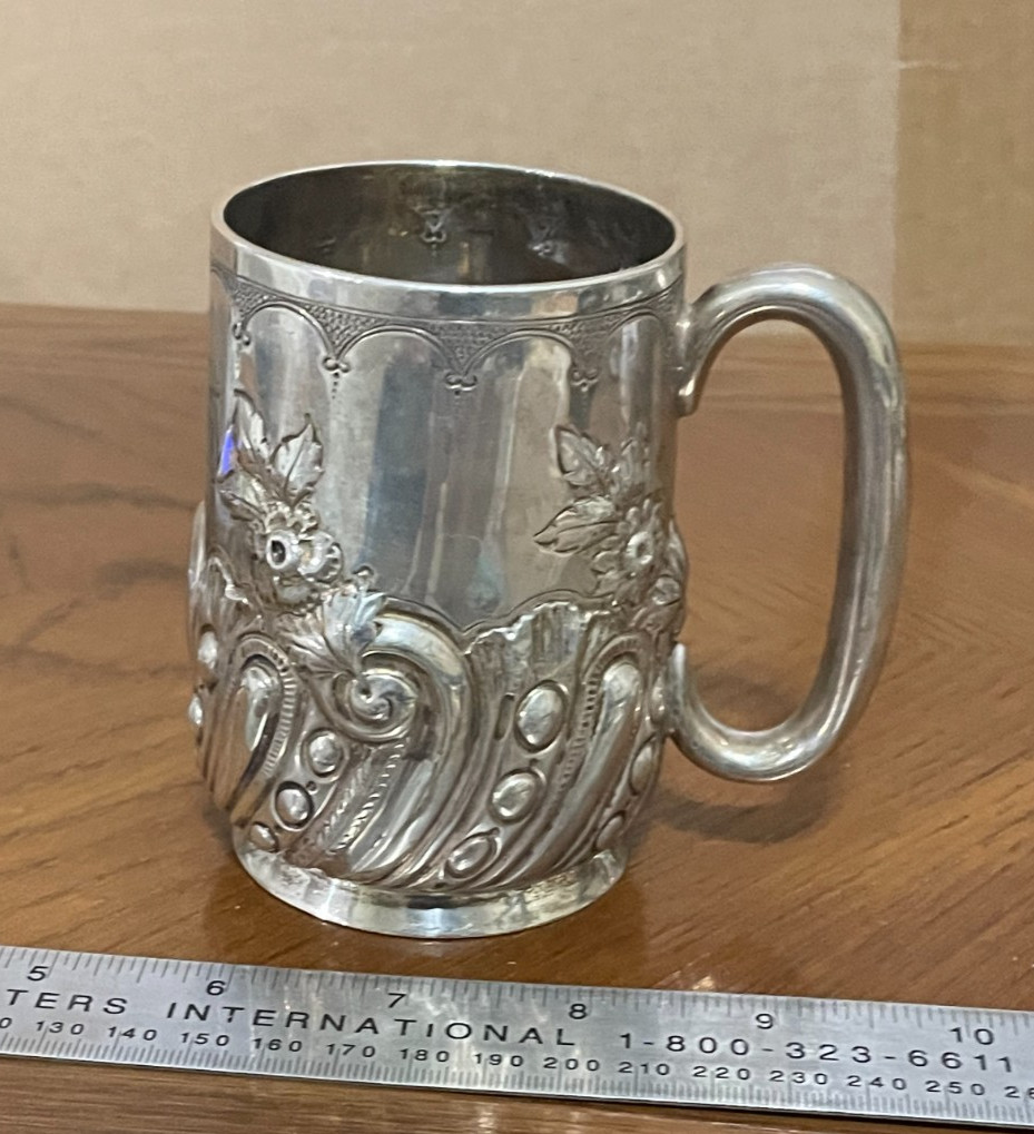 1892 George Maudsley Jackson Sterling Silver Cup  154 Grams