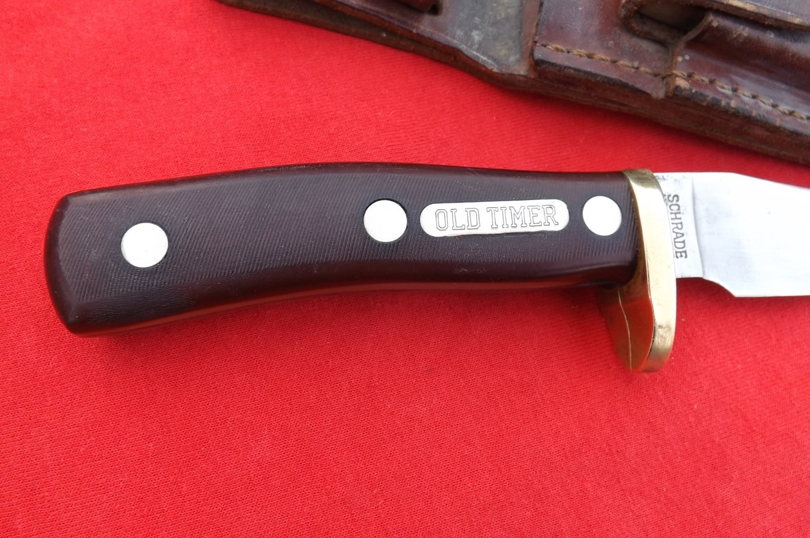 Vintage USA Schrade 160 Mountain Lion 160OT Old Timer Fixed Blade Knife N CASE