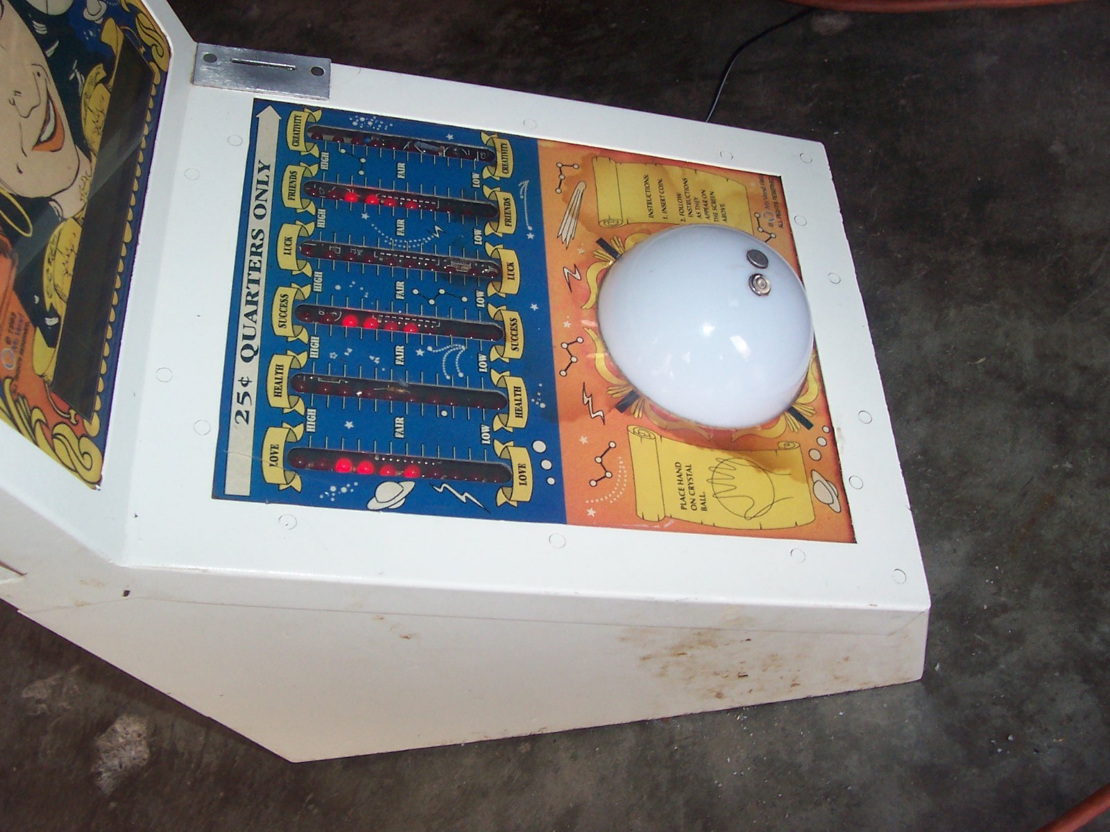 Mr Vend THE GYPSY FORTUNE TELLER Game Arcade .25 Cent - Works GREAT RARE!