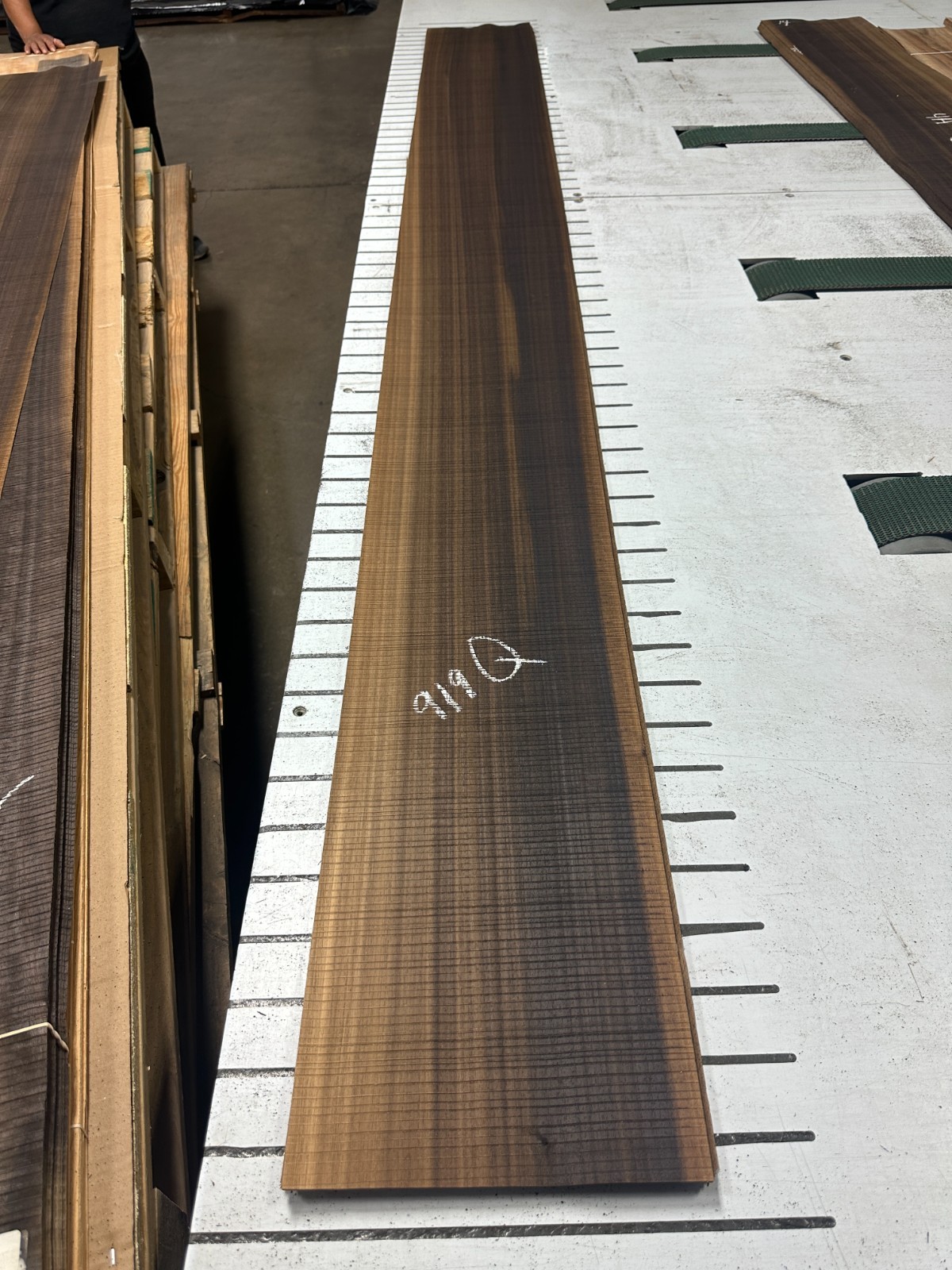 "ROUGH CUT/TEXTURED" Fumed Eucalyptus Raw Wood Veneer 2 sheets 113'' x 10'' 919Q