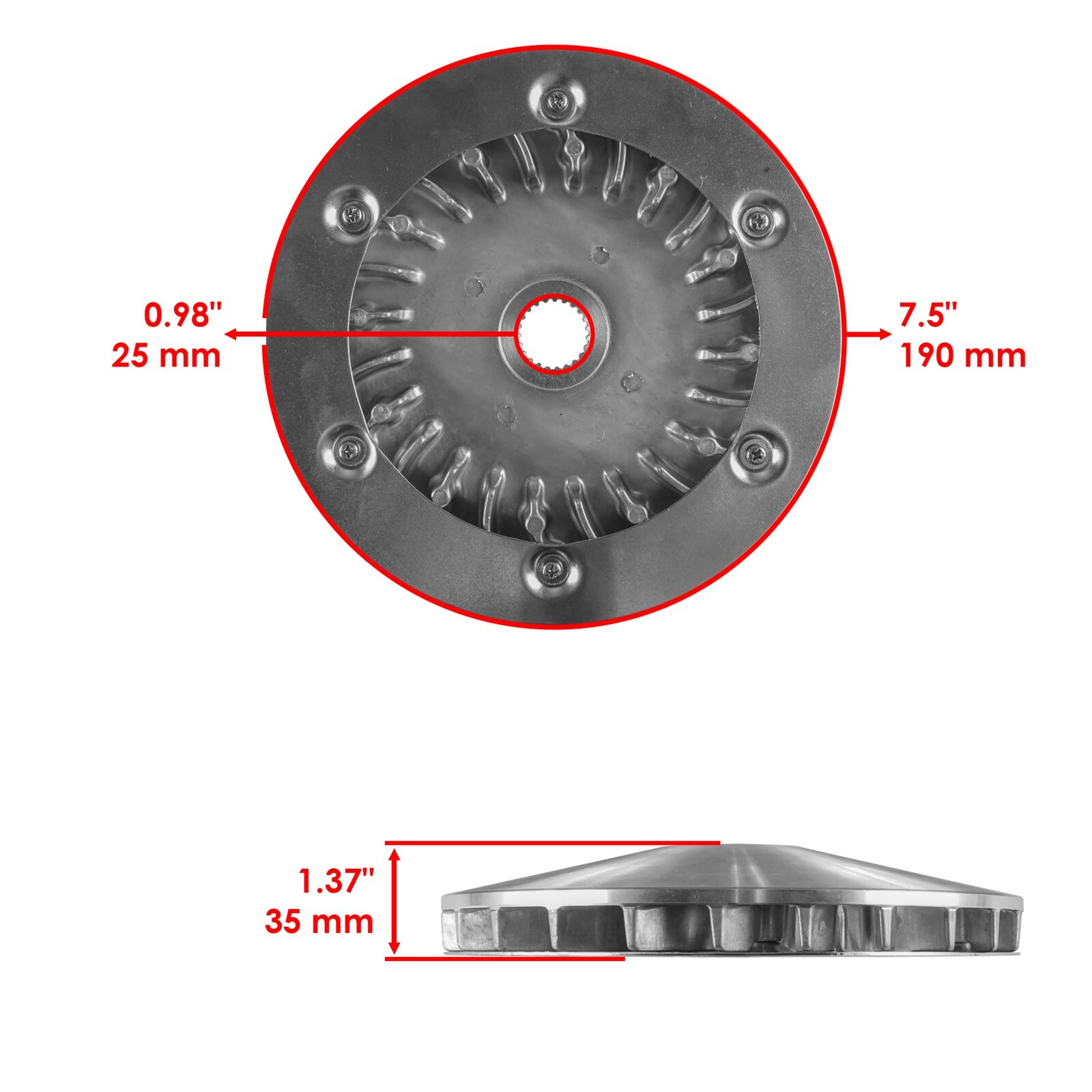 Drive Sheave Plates w/Spacer Damper & Weight for Arctic Cat Wildcat 1000 2012-13
