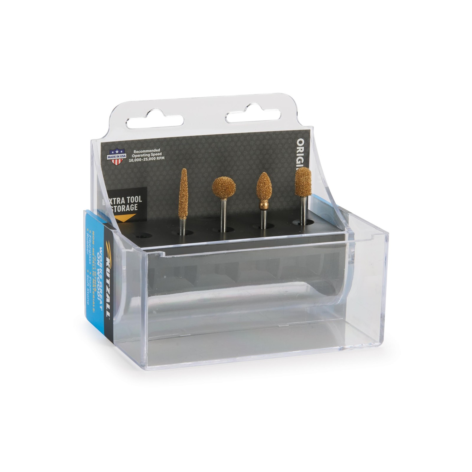 Kutzall Original Rotary Burr Set - 1/8" Shaft - Fine - 4 Piece