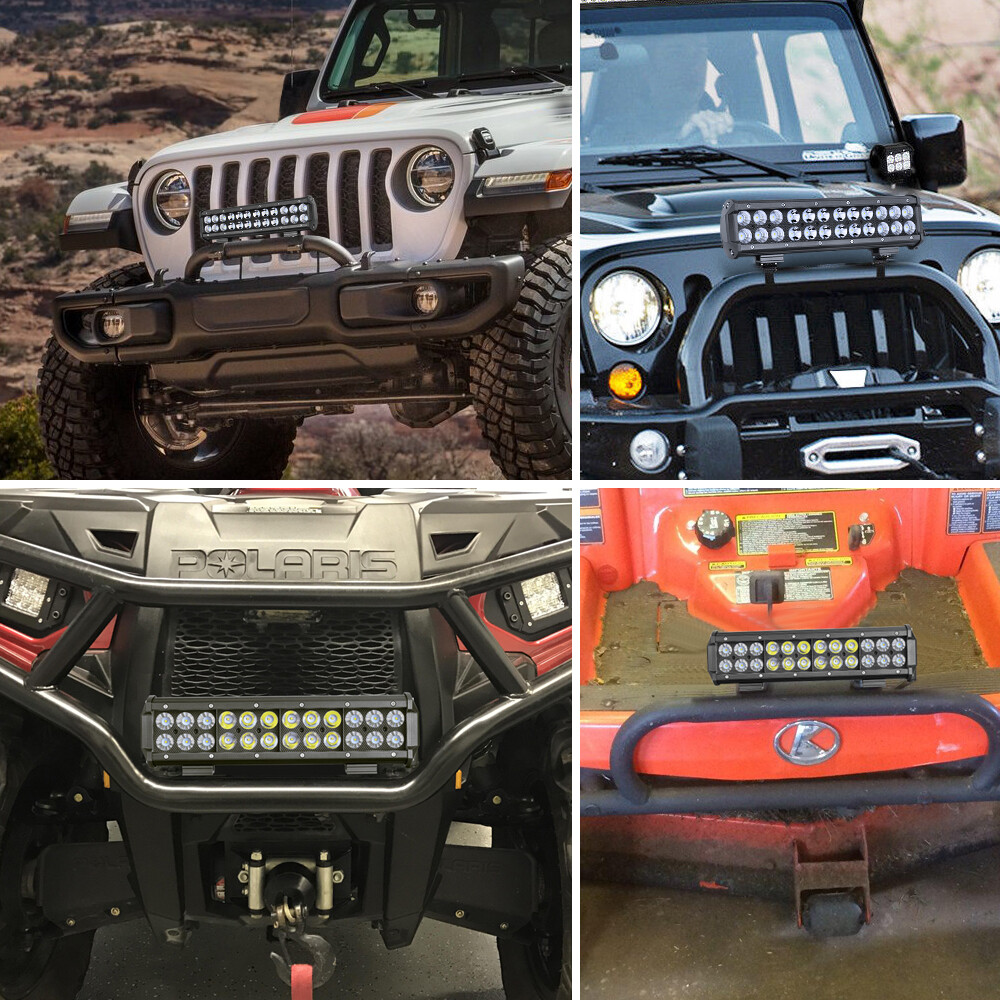 12" Inch LED Light Bar Spot Flood Combo Work Driving Off Road SUV ATV Truck UTV