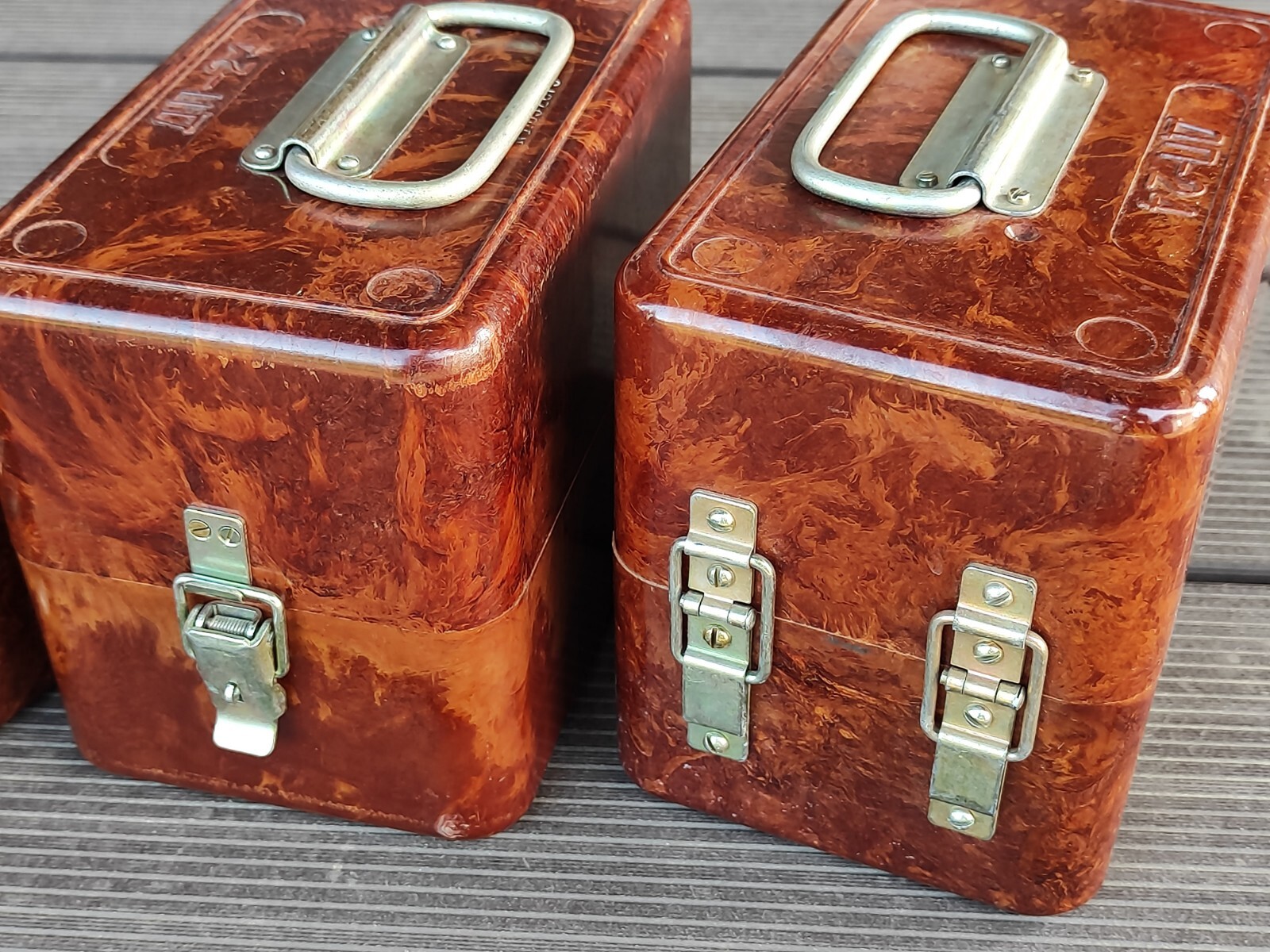 2 pcs Soviet Bakelite Box.USSR Bakelite Ammo Box Vintage Military USSR Bakelite