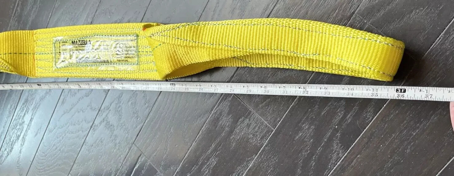 Mazzella EE1-903 x 3’ Polyester Synthetic Web Sling 3" Wide 3’ Long Flat Eye New