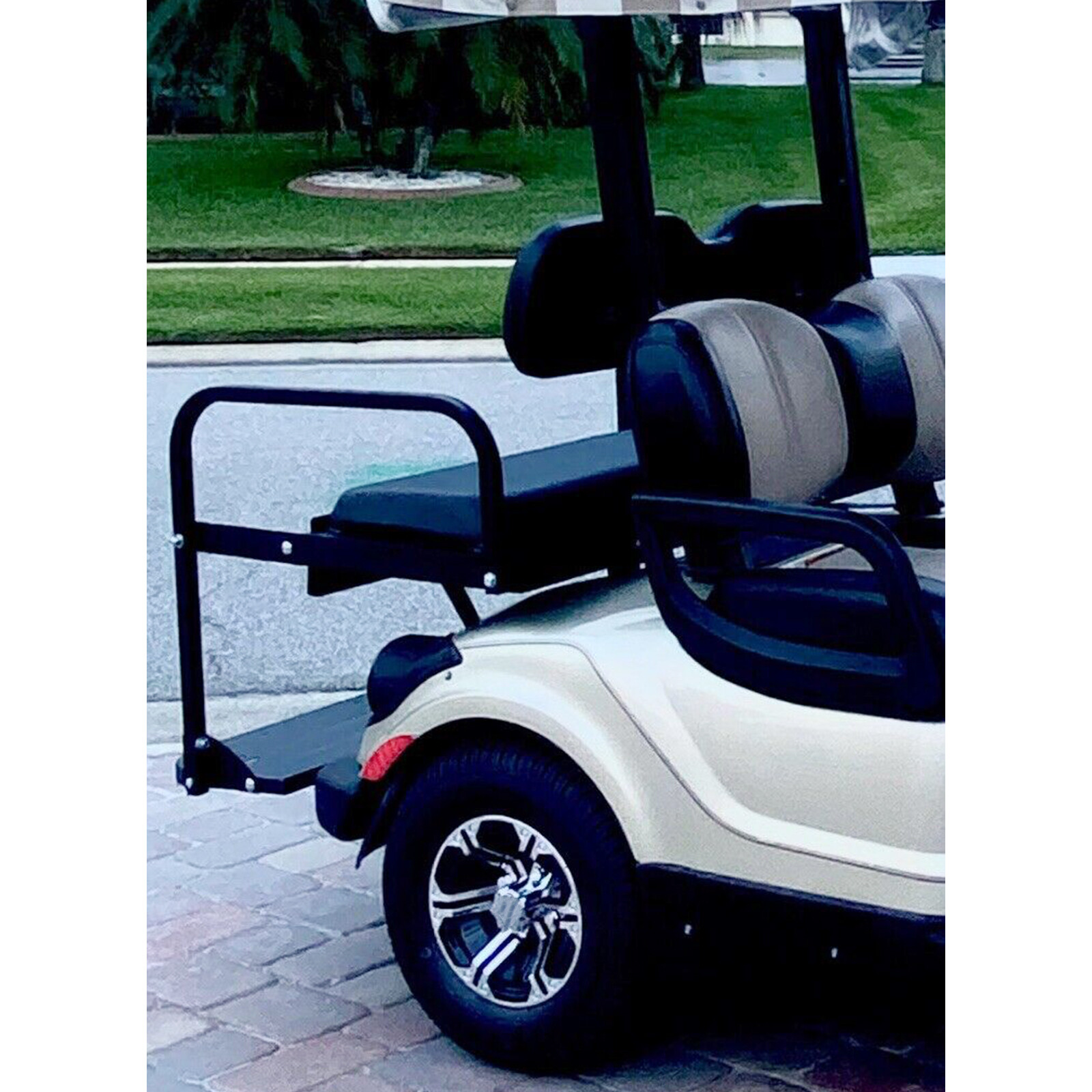 For 07-16 Yamaha Drive G29 Golf Cart Flip Folding Rear Back Seat Kit