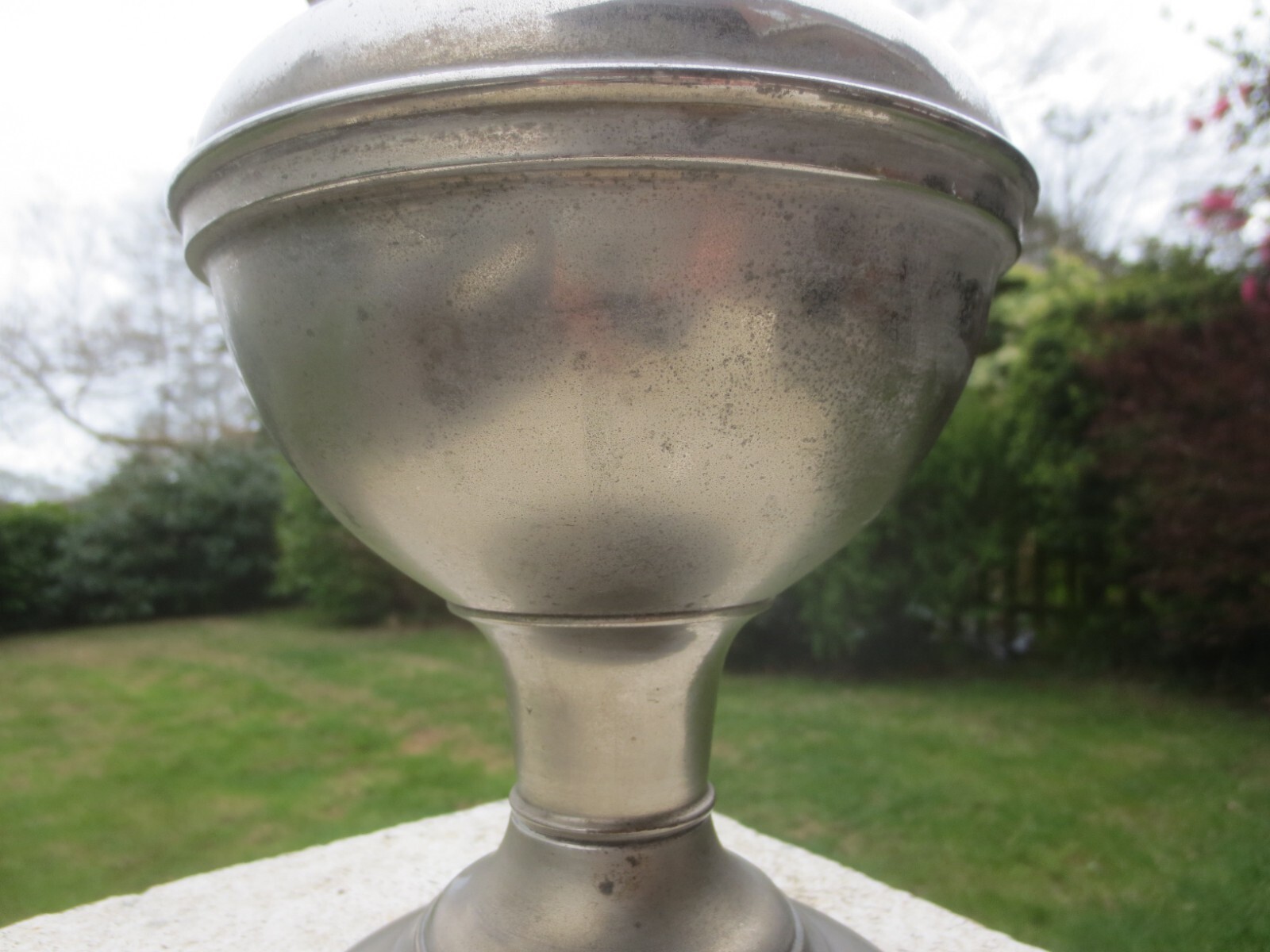 MILLER VESTAL OIL LAMP MADE IN USA With Chimney Shepherds Hut Oil Lamp