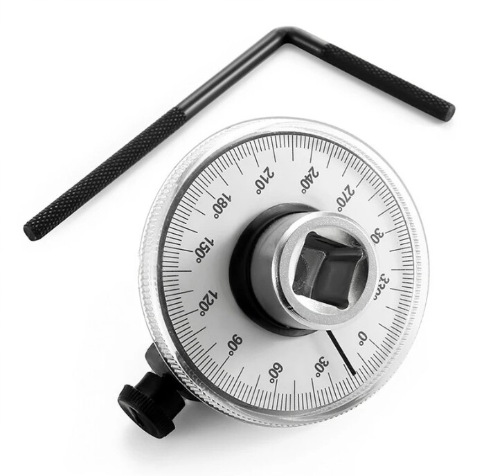 Drive Torque Angle Gauge Meter 360 degree 1/2" Rotation Measure Tool Wrench