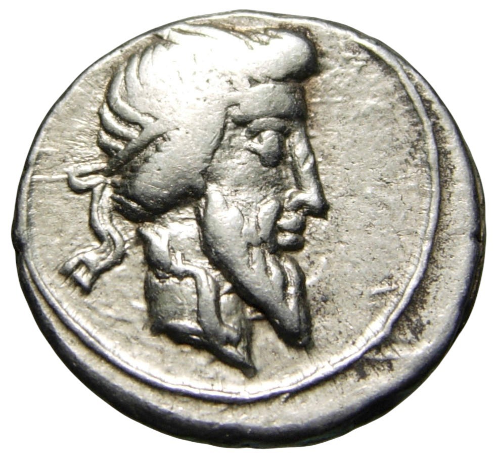 Roman Republic Q. Titius AR Denarius (90 BC) Pegasus