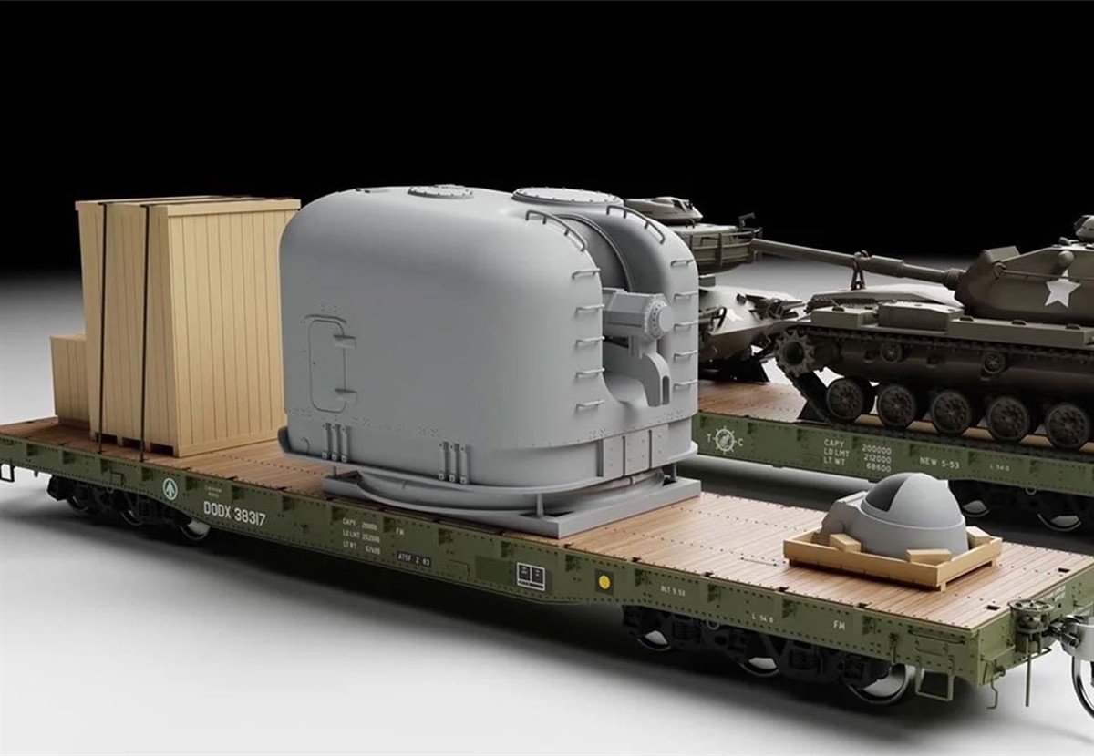 Rapido ~ HO Scale ~ MK-42 5 Inch Naval Turret Flatcar Load ~ 805001