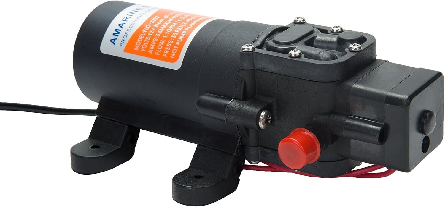 12V 35 PSI Water Pressure Diaphragm Pump Self Priming Pump for Caravan RV Boat