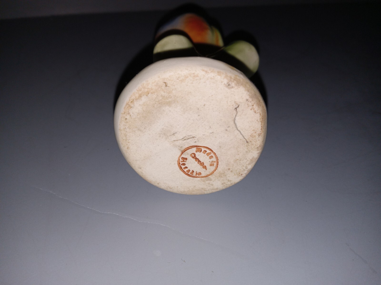 Czech Parrot Bud Vase Czechoslavakia Bird Vintage 5.5"