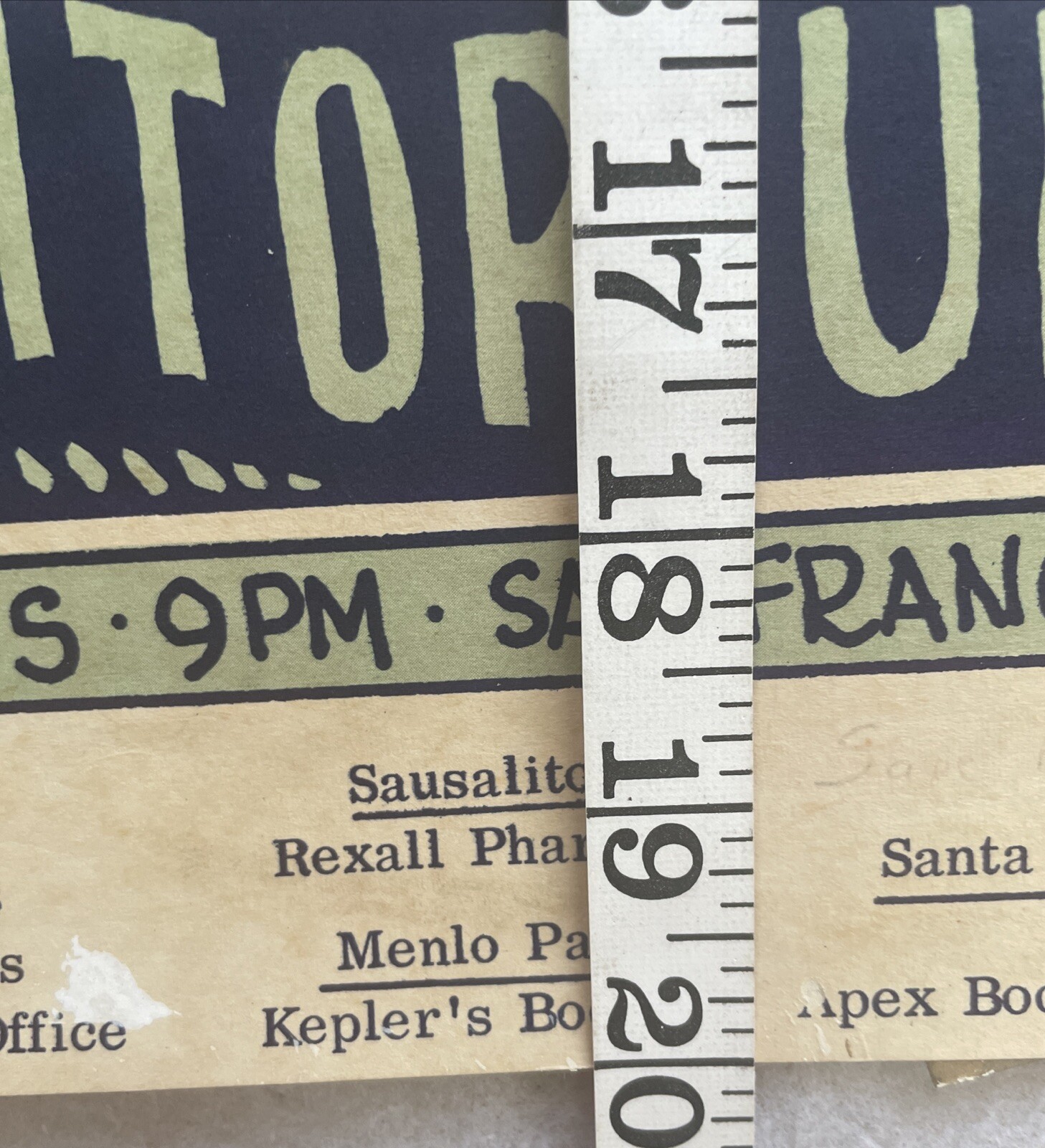 1966 Grateful Dead, Quicksilver, Mothers Of Invention, BG-9 Fillmore Poster