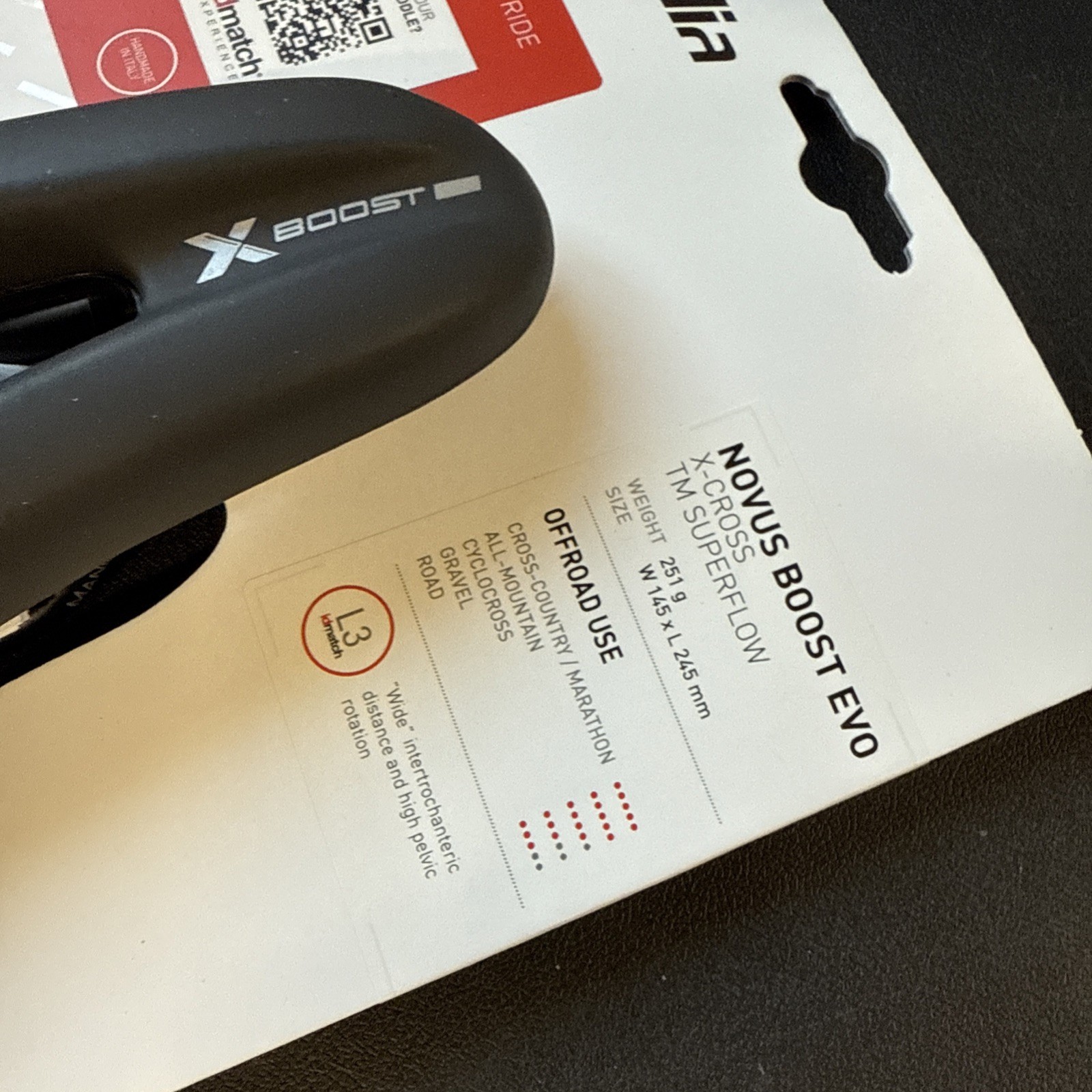 Selle Italia Novus Boost Evo X boost L3 145mm Cycling saddle seat (9419-84)