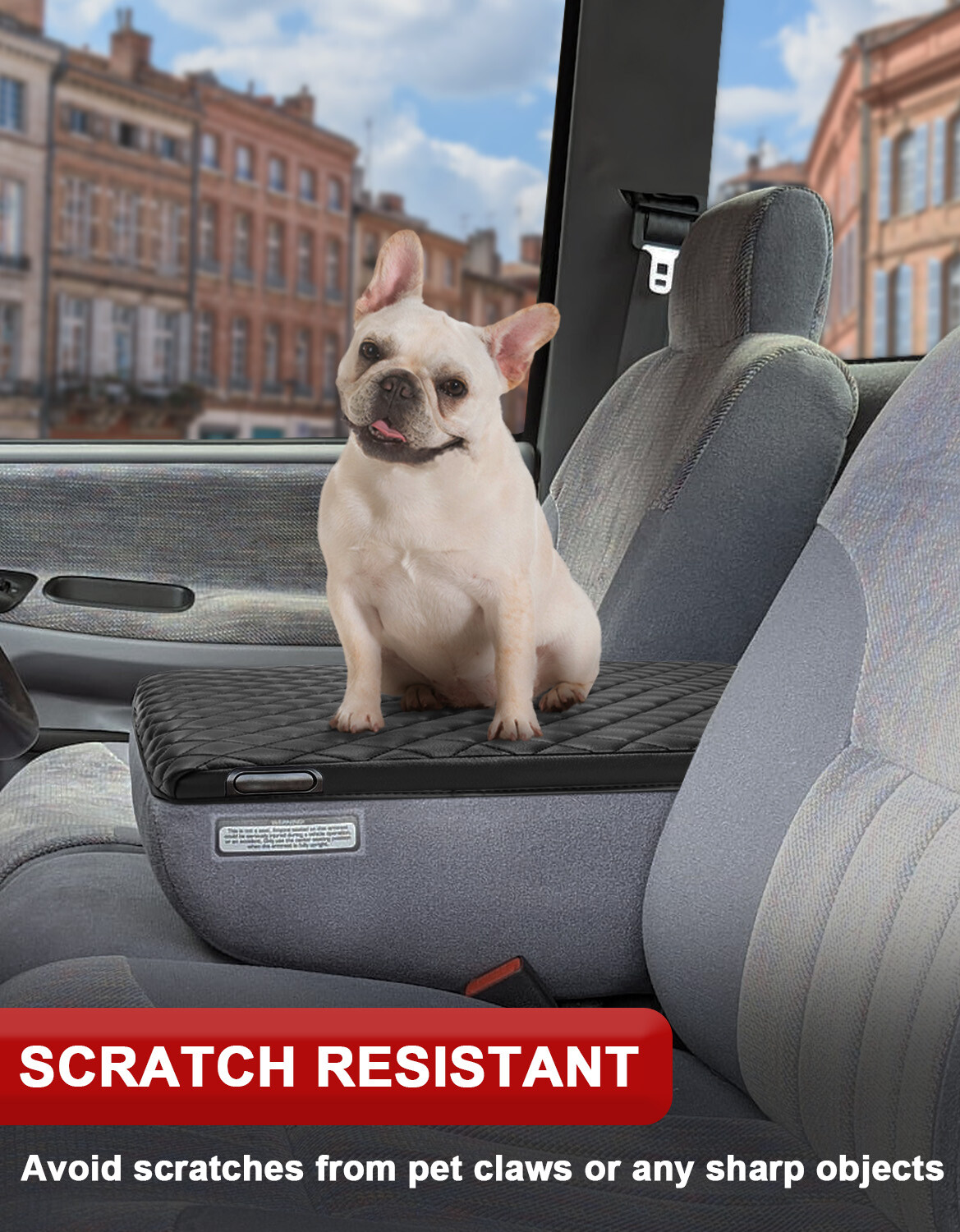 Middle Console Lid Armrest Cover Pad 19x15 For 94-01 Dodge RAM 1500 2500 3500