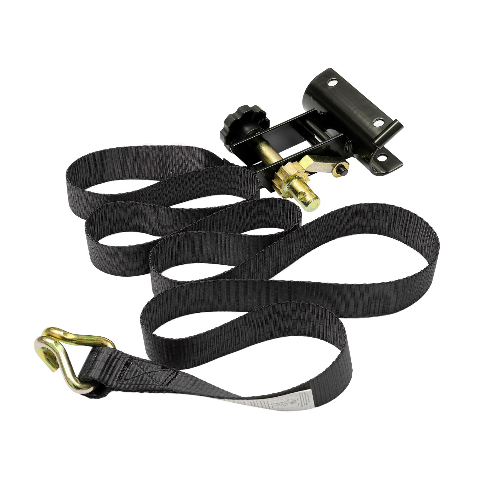 4x Ladder Rack Ratchet Straps w/ J-Hook 1.5"x7.5' Black Retractable Ratchet Tie