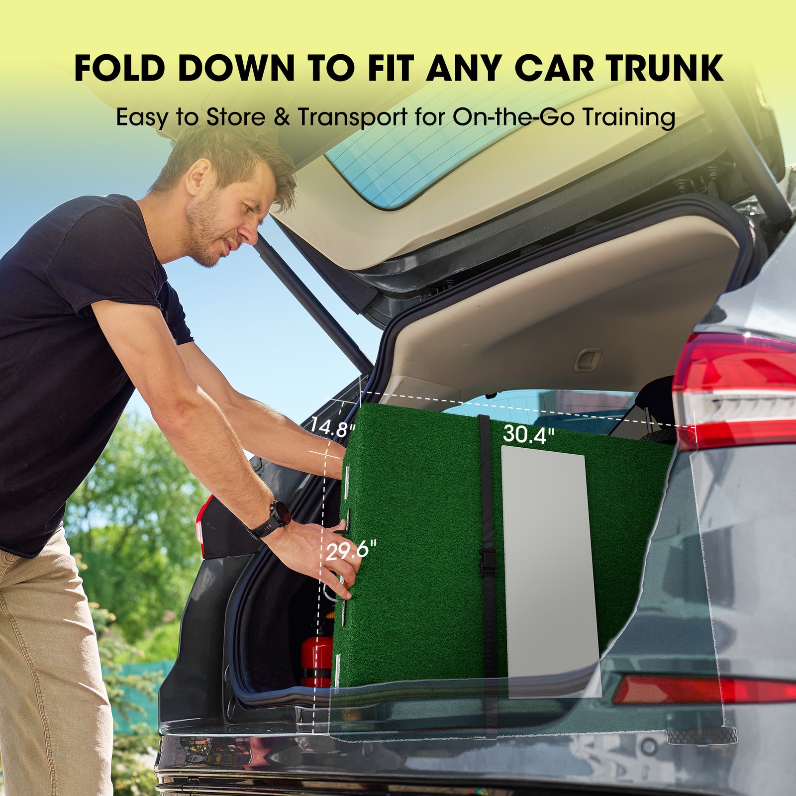 90"Portable Foldable Pitching Mound with Professional Pitching Rubber and Wheels