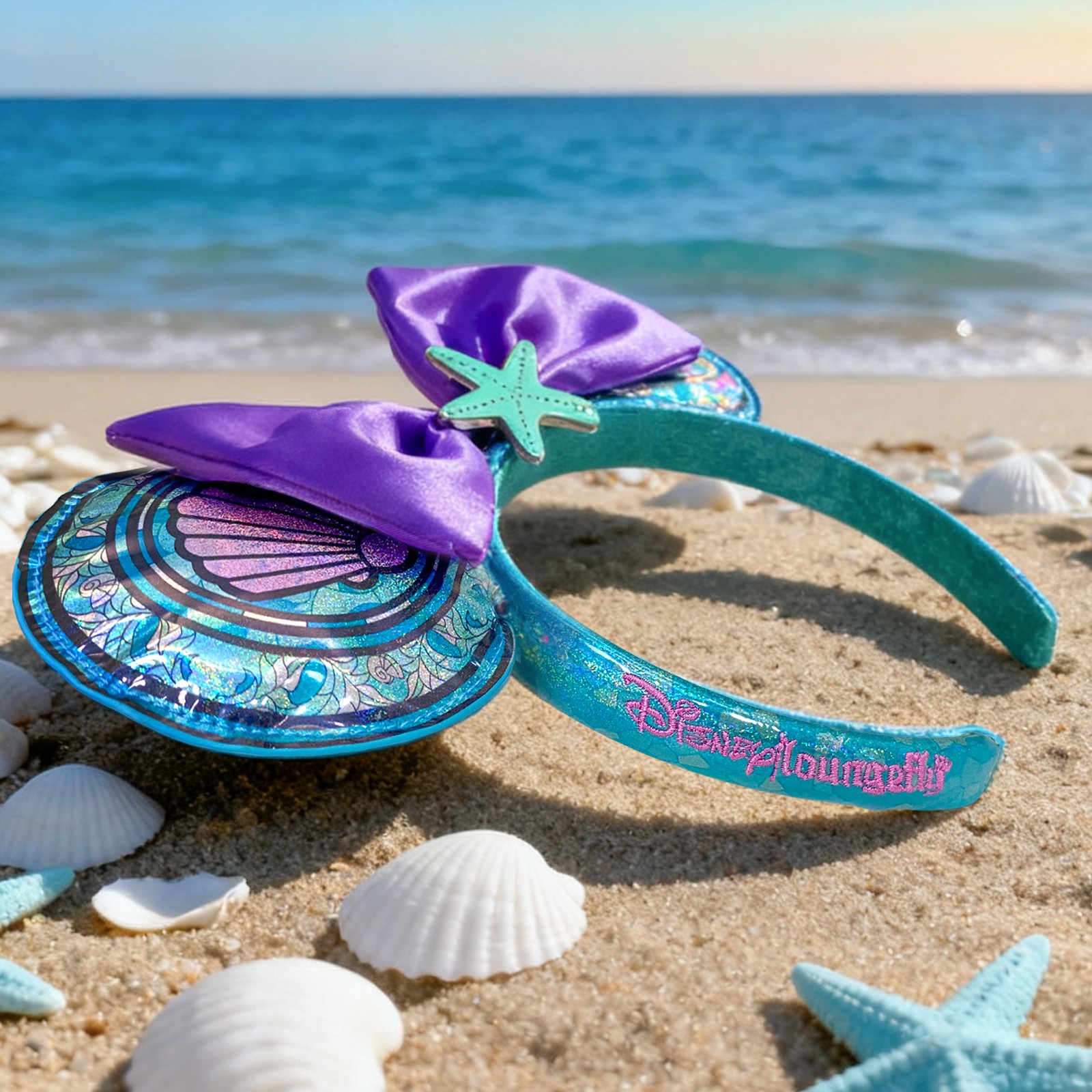 Disney- Loungefly The Little Mermaid Ariel Ear Princess Stained Glass Headband