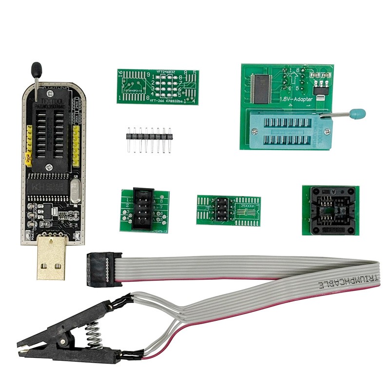 EEPROM BIOS USB Programmer CH341A + SOP8 Clip + 1.8V Adapter + SOP8 Adapter