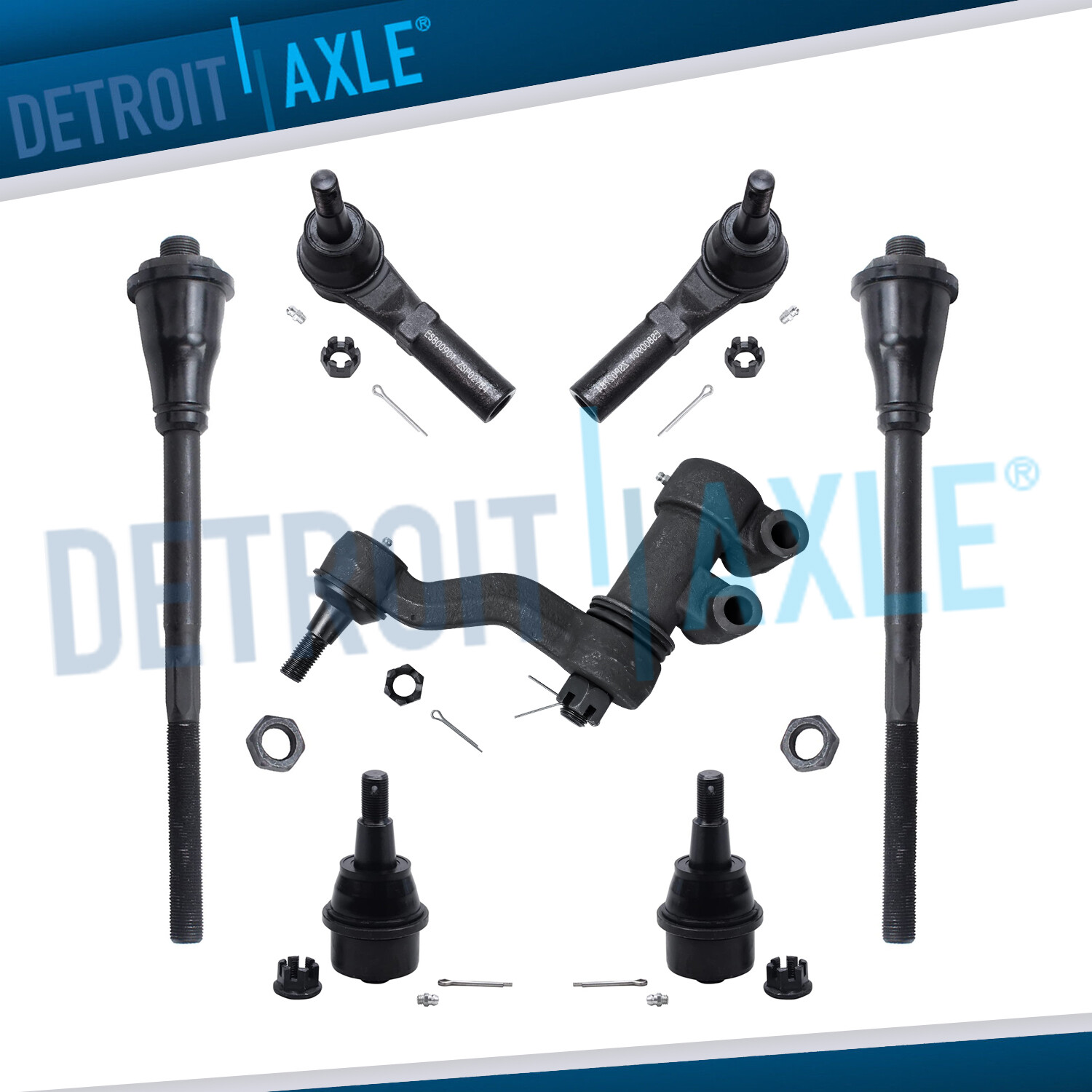 Front Tie Rods Idler Arm for 2011-2019 Chevy Silverado GMC Sierra 2500HD 3500HD
