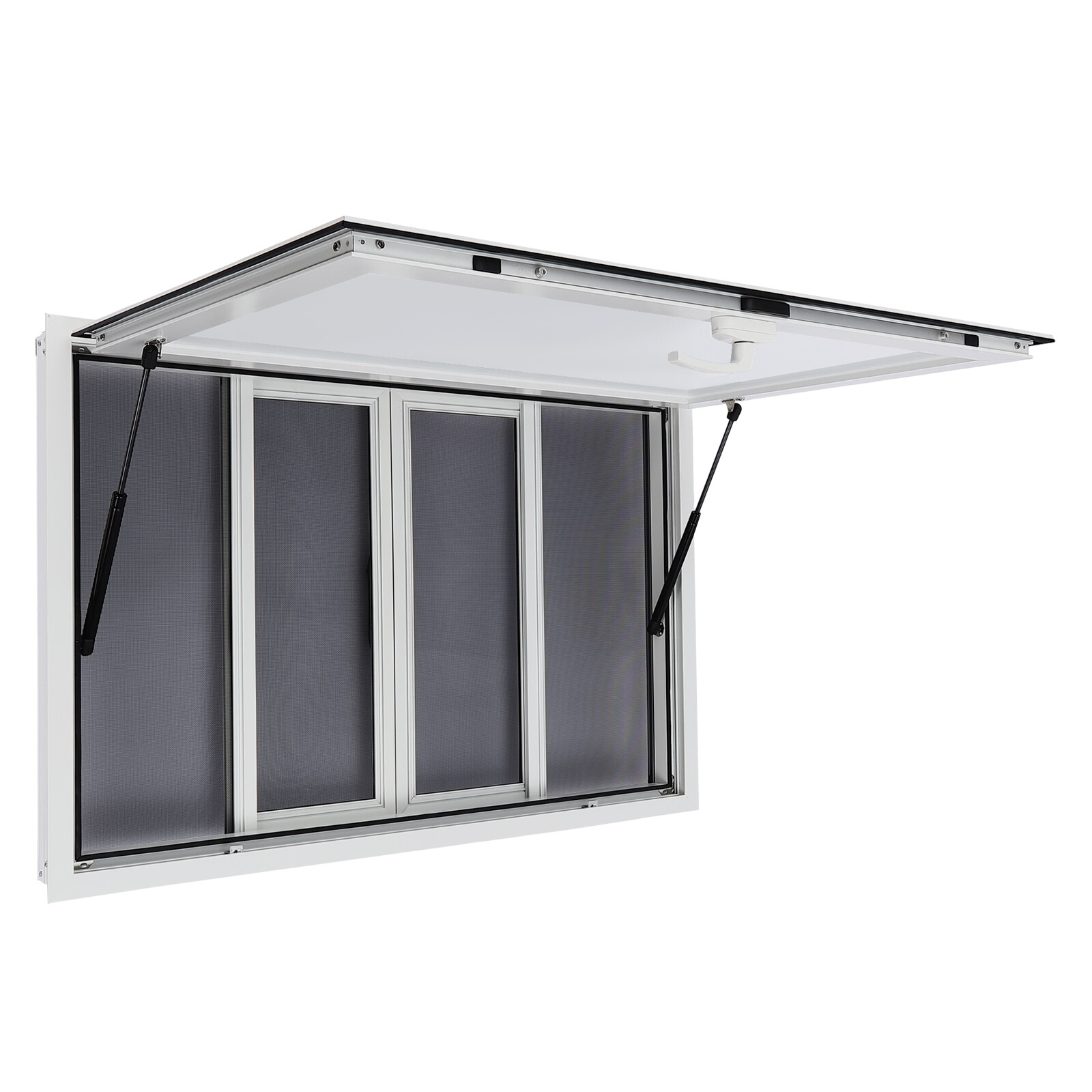 white Concession Window Awning Food Truck Service Screen Trailer Serving Window