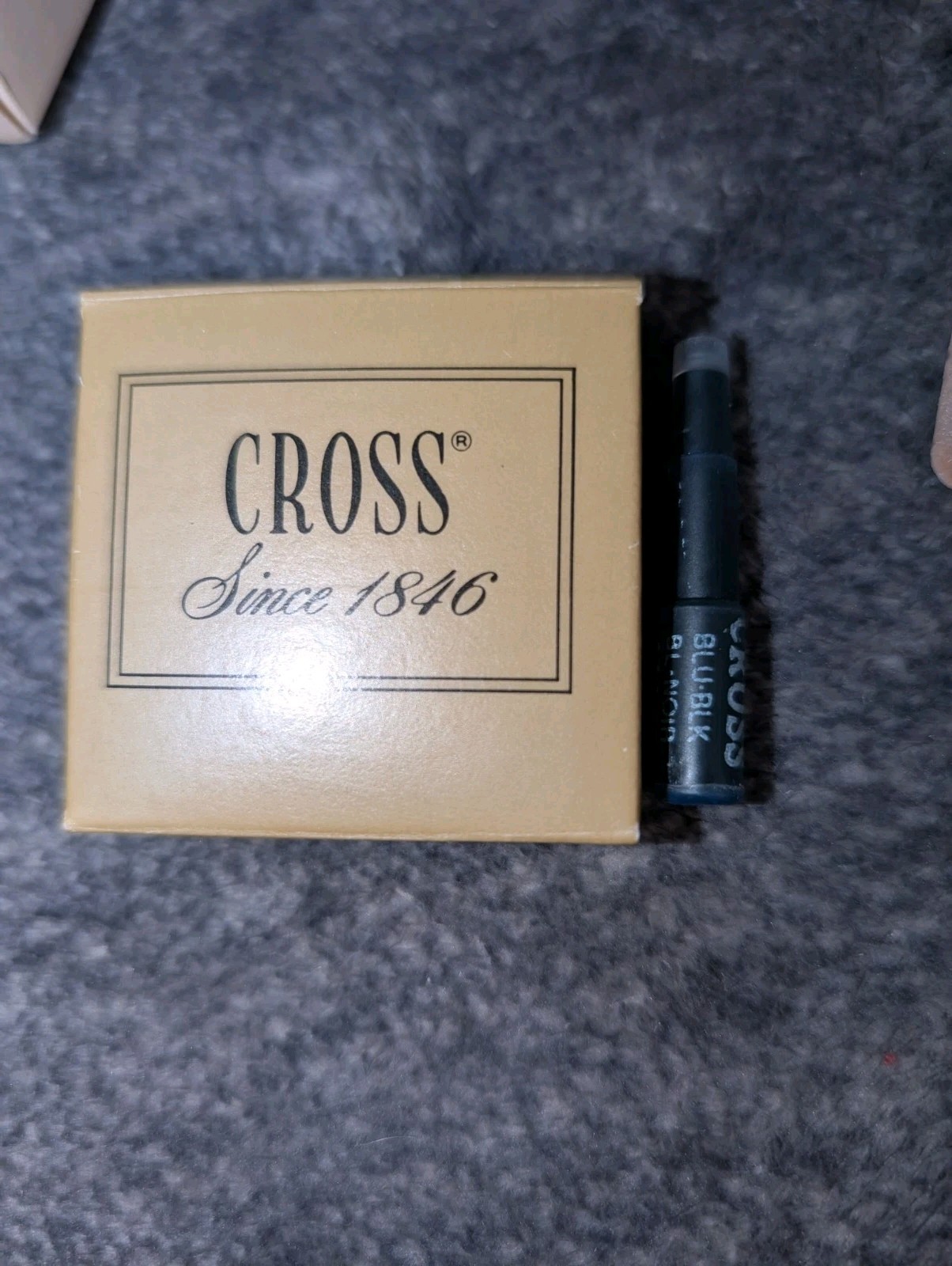 No Pen! CROSS 10K GOLD-FILLED ROLLED FOUNTAIN PEN Box & Inserts! 4506-M No Pen!