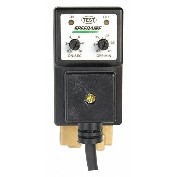 Speedaire 13X528 Valve, Timed Electric Auto Drain, 1/2 In Drain Size, 4.53 Gpm