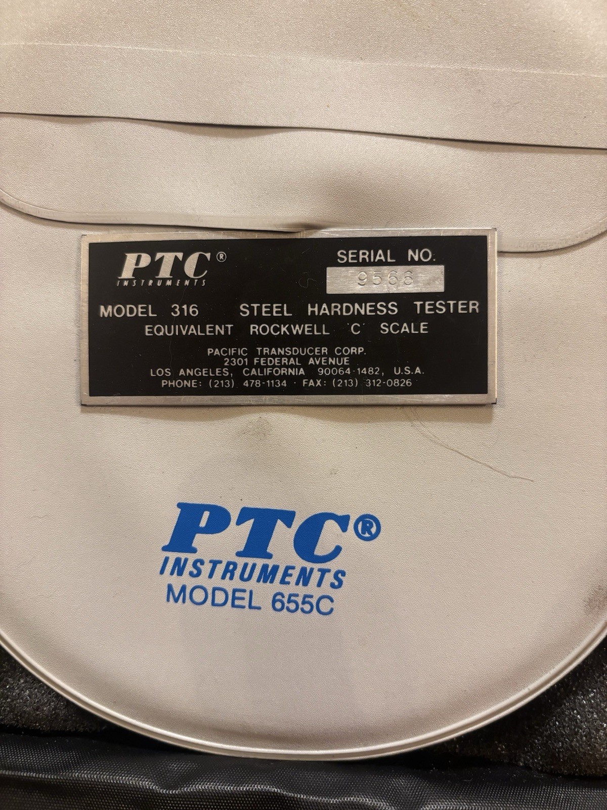 PTC Instruments Model 316 Steel Hardness Tester C Scale