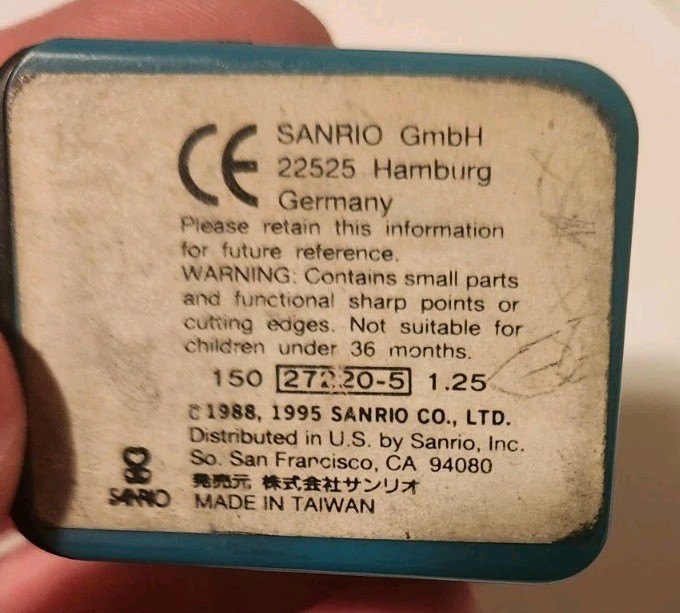 Vintage Keroppi 1996 Sanrio Pencil Sharpener Rare