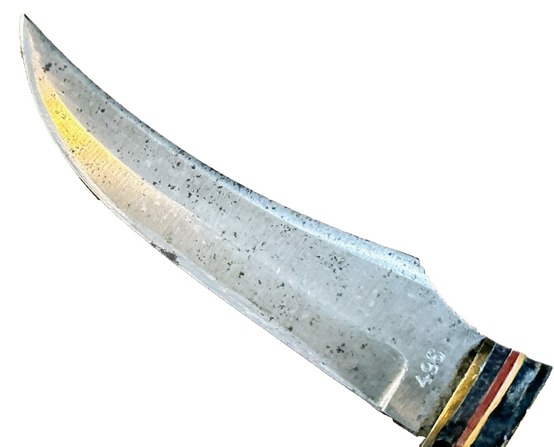Vintage GERMAN BOWIE KNIFE EDGE BRAND #496 Solingen Germany Antique RARE KNIVES