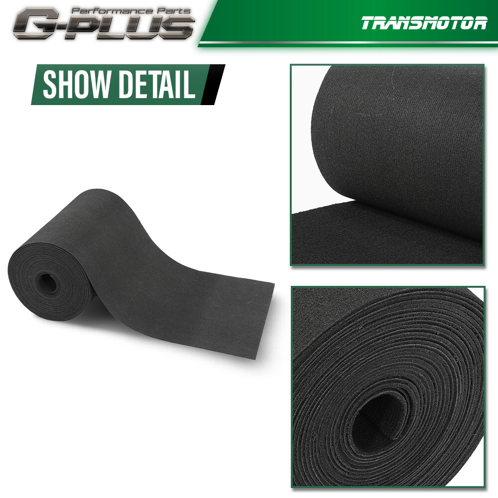 18" x 50' Ribbed Bunk Carpet / Marine Boat Trailer Runners / Outdoor - Black NEW