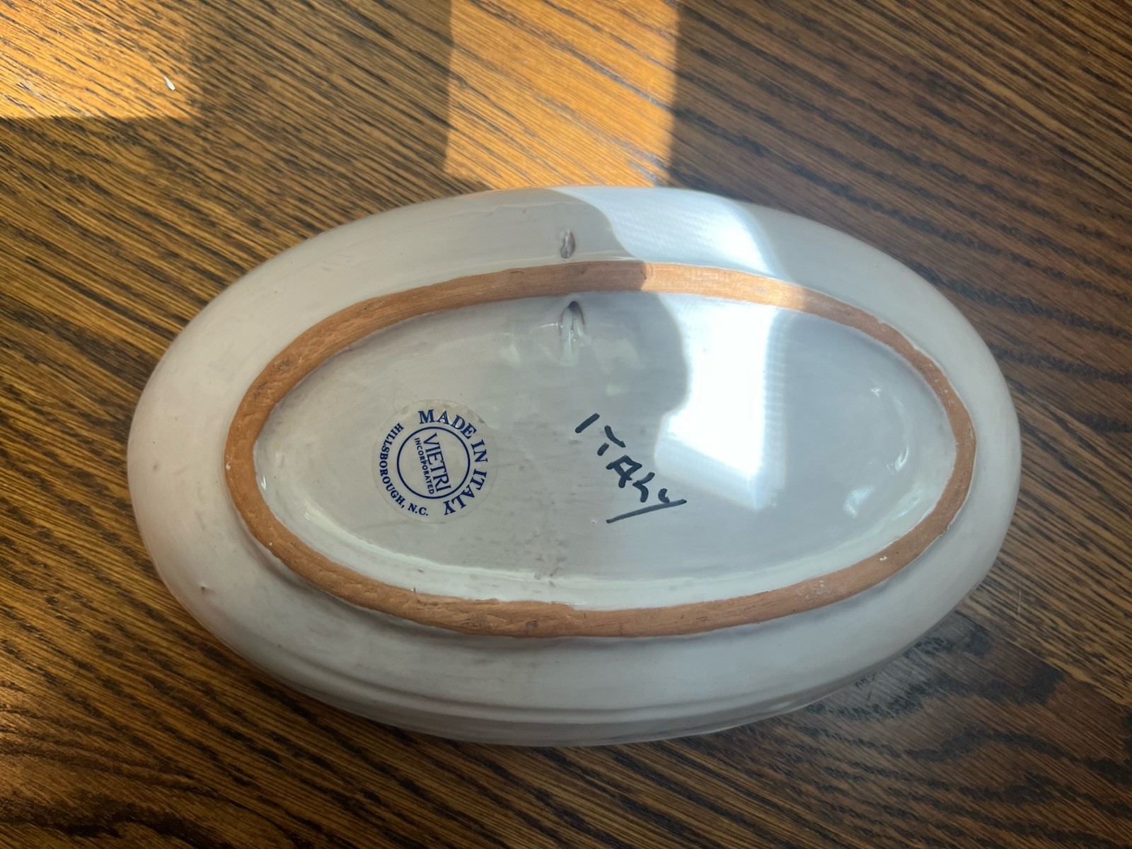 VIETRI Italy Fish Plate Hand Painted Oval Dish 8” Nautical NEW