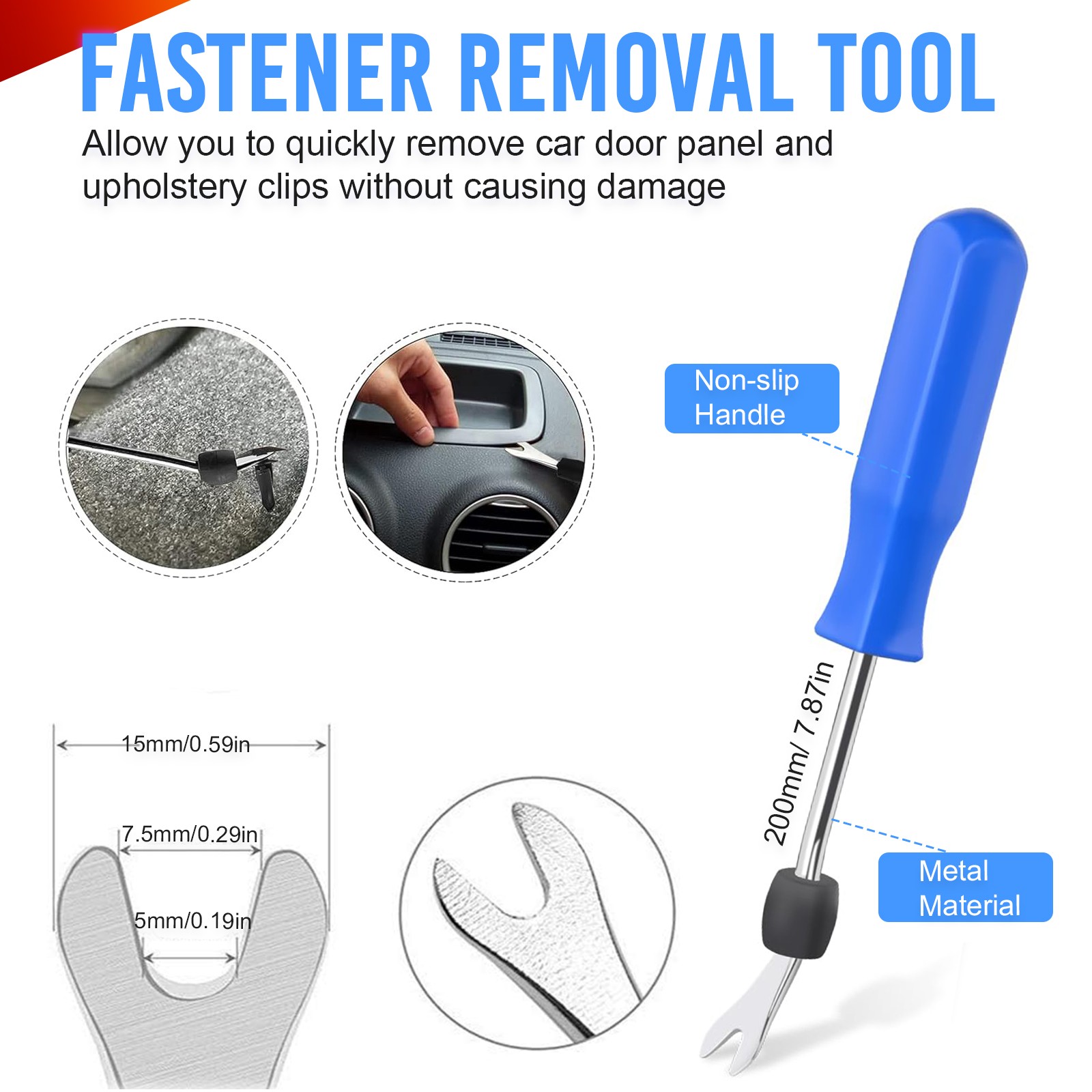 1295PCS Car Retainer Clips Auto Fasteners Push Trim Clips Pin Rivet Bumper Kit