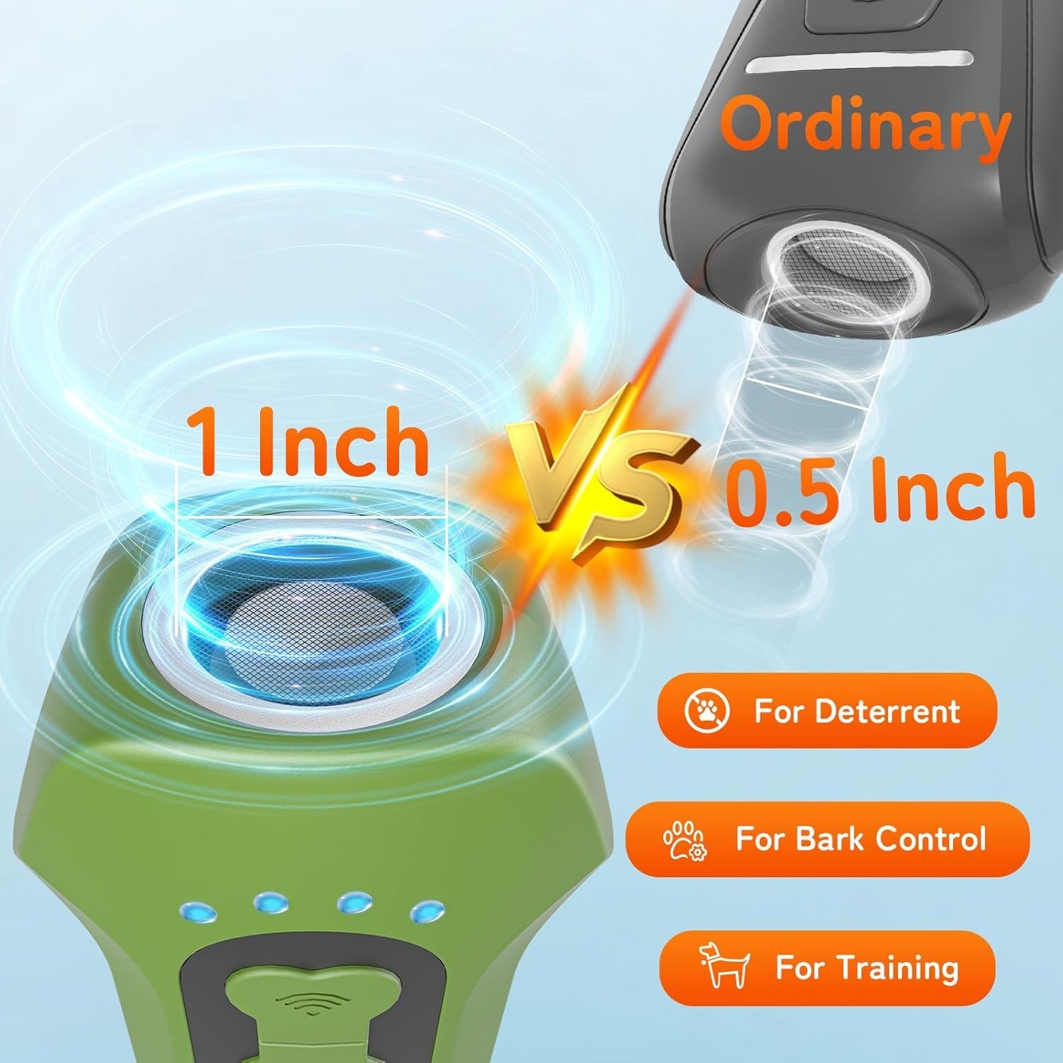 Dispositivo Ultrasonico Antiladridos Perros Portatil Entrenamiento Control 65FT