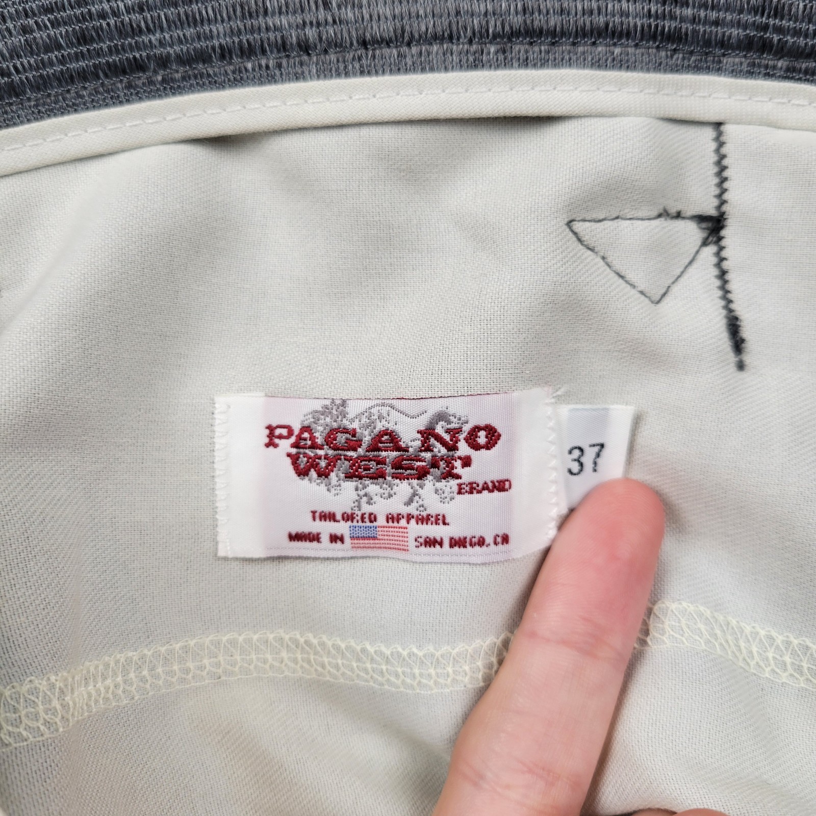 Vintage Pagano West Dress Pants Mens 37 Gray Westerner Swedish Wrap Unhemmed NWT