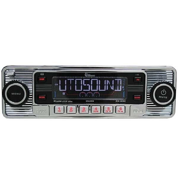 Ford Truck USA-4 DIN Radio AM/FM CD player MP3 Bluetooth Vintage Chrome Face