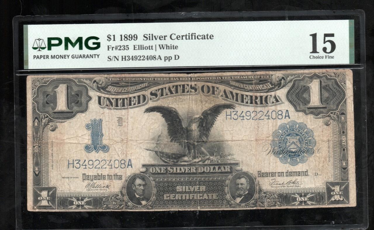AC Fr 235 1899 $1 Silver Certificate PMG 15