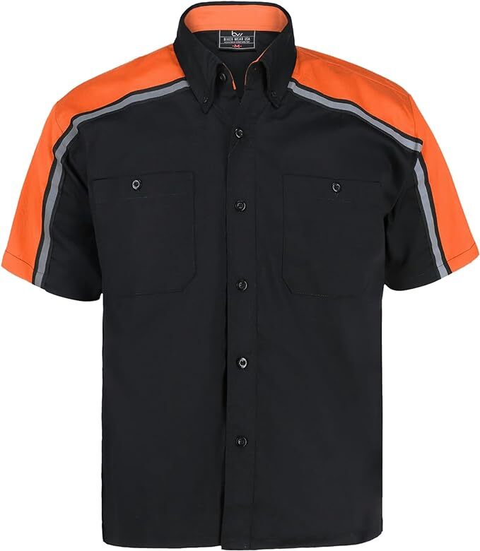 Men's Mechanical Industrial Work Shirt with Reflective Lining
