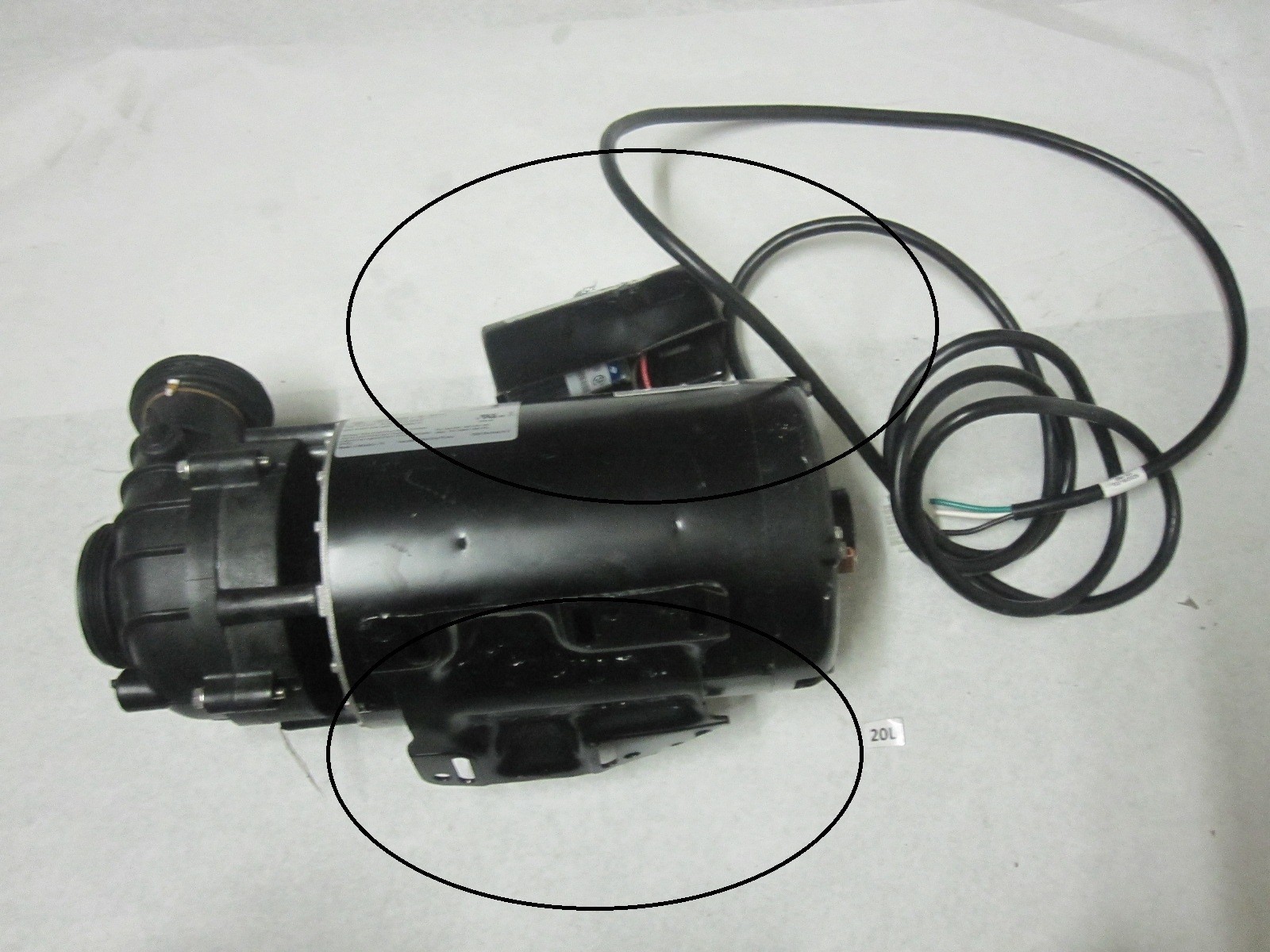 Balboa DuraJet Spa Pump 6HP 230V 1-Speed 56F 2" 3.1" threaded 6.5" Dia Motor