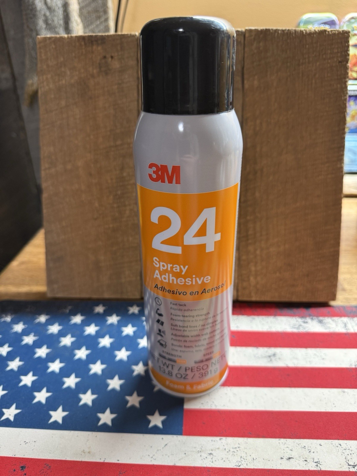 3M Foam & Fabric 24 Spray Adhesive, Full Case of 12 Cans, 7100179450, 13.8oz ea.