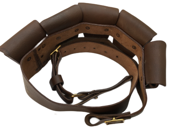 British P-1903 Leather Five Pocket Bandolier (Pebble Leather)