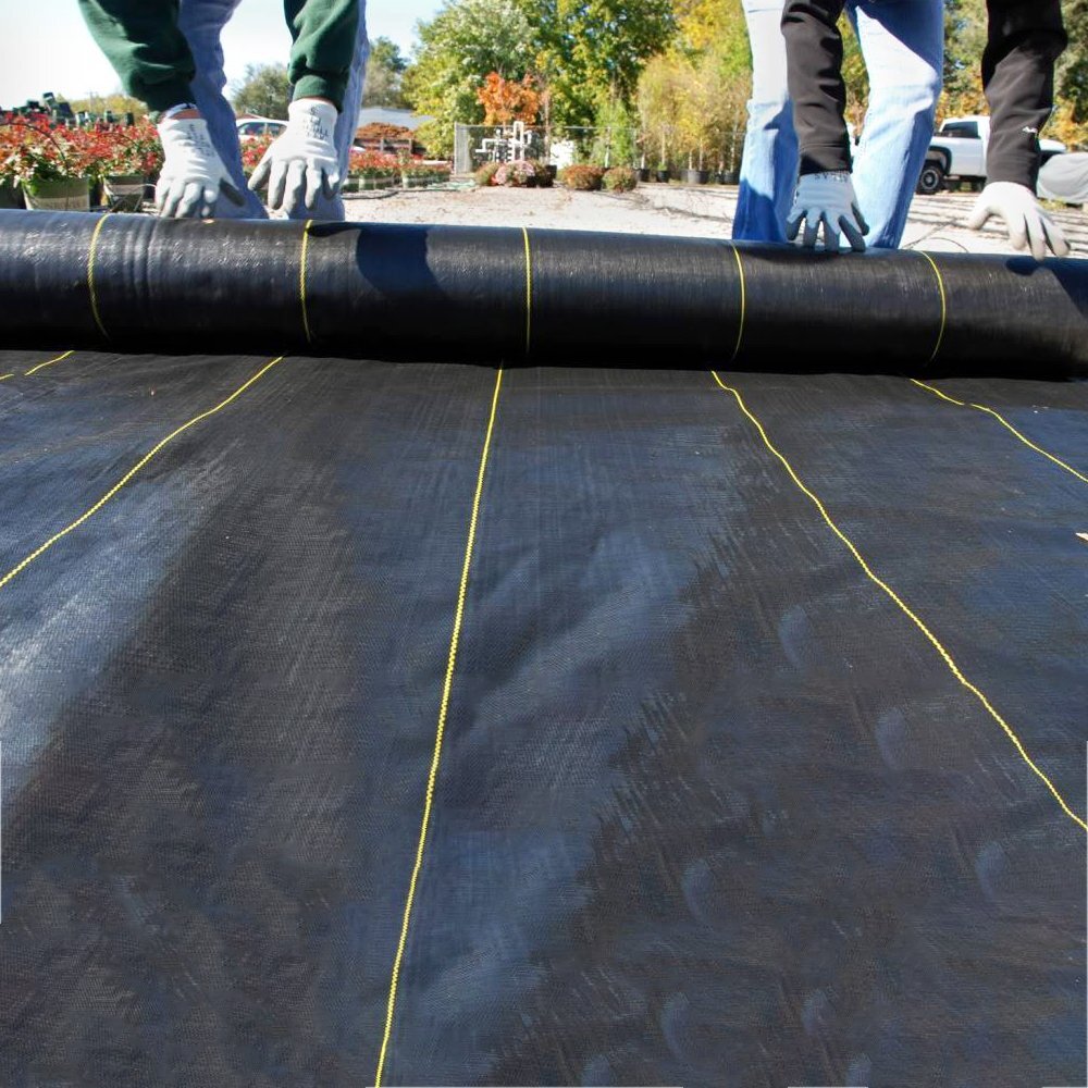 Heavy Duty Woven Ground Weed Cover 3.2 Ounce Landscape Weed Barrier Fabric