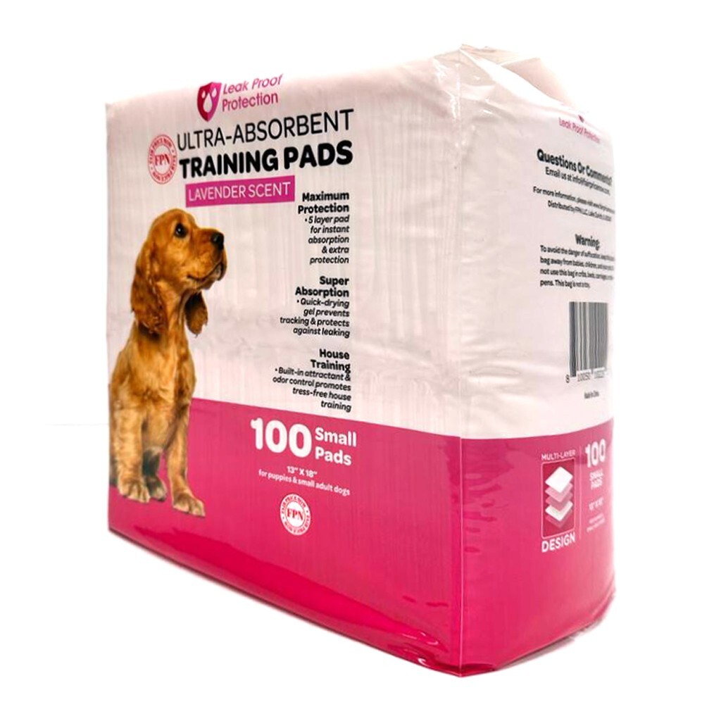 100 Pet Pads for Dogs Ultra-Absorbent Puppy Training Underpad Scented Pink Small