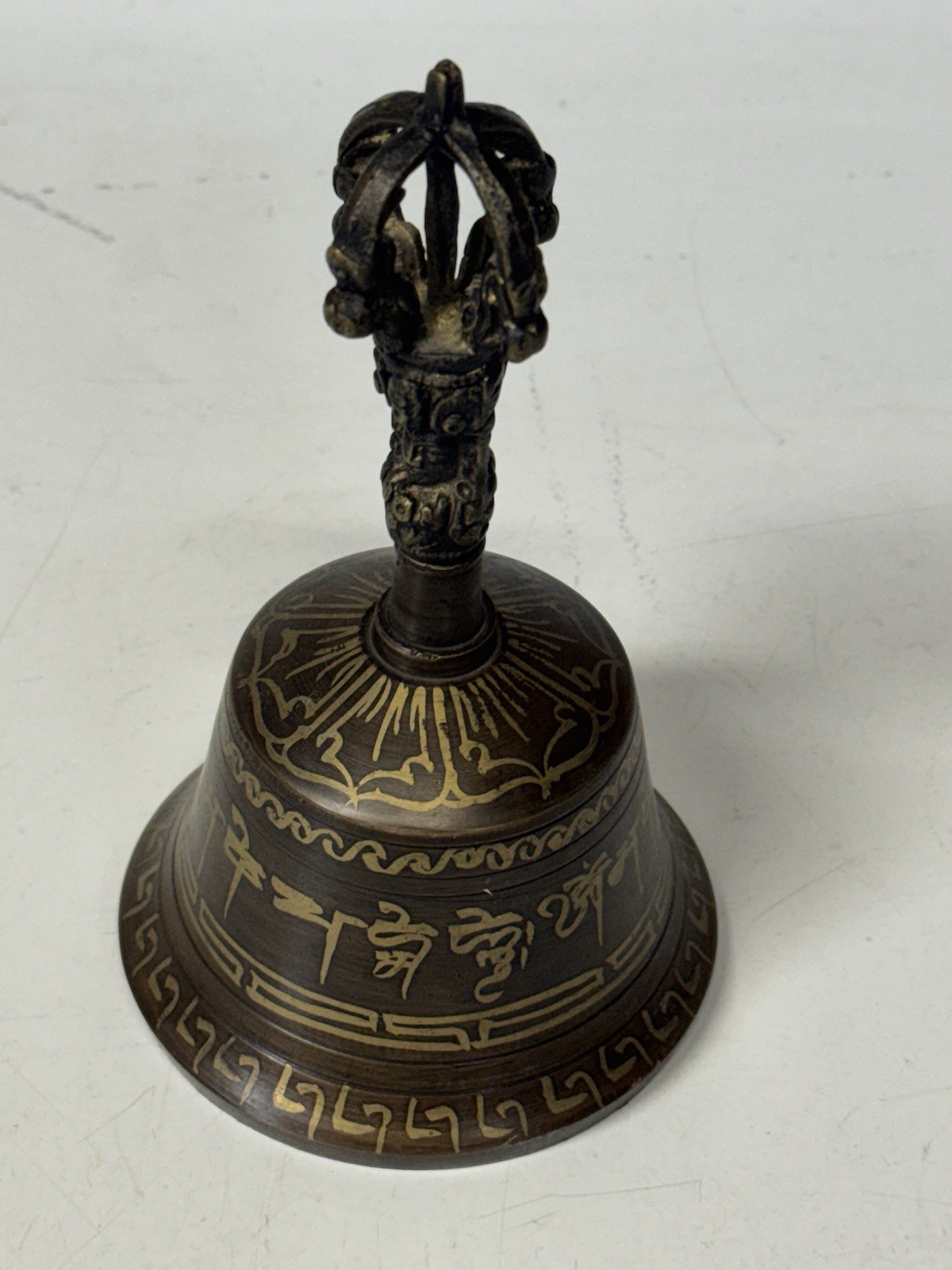 Vintage Tibetan Buddhist Meditation Bell Prayer Bell 6 Inch